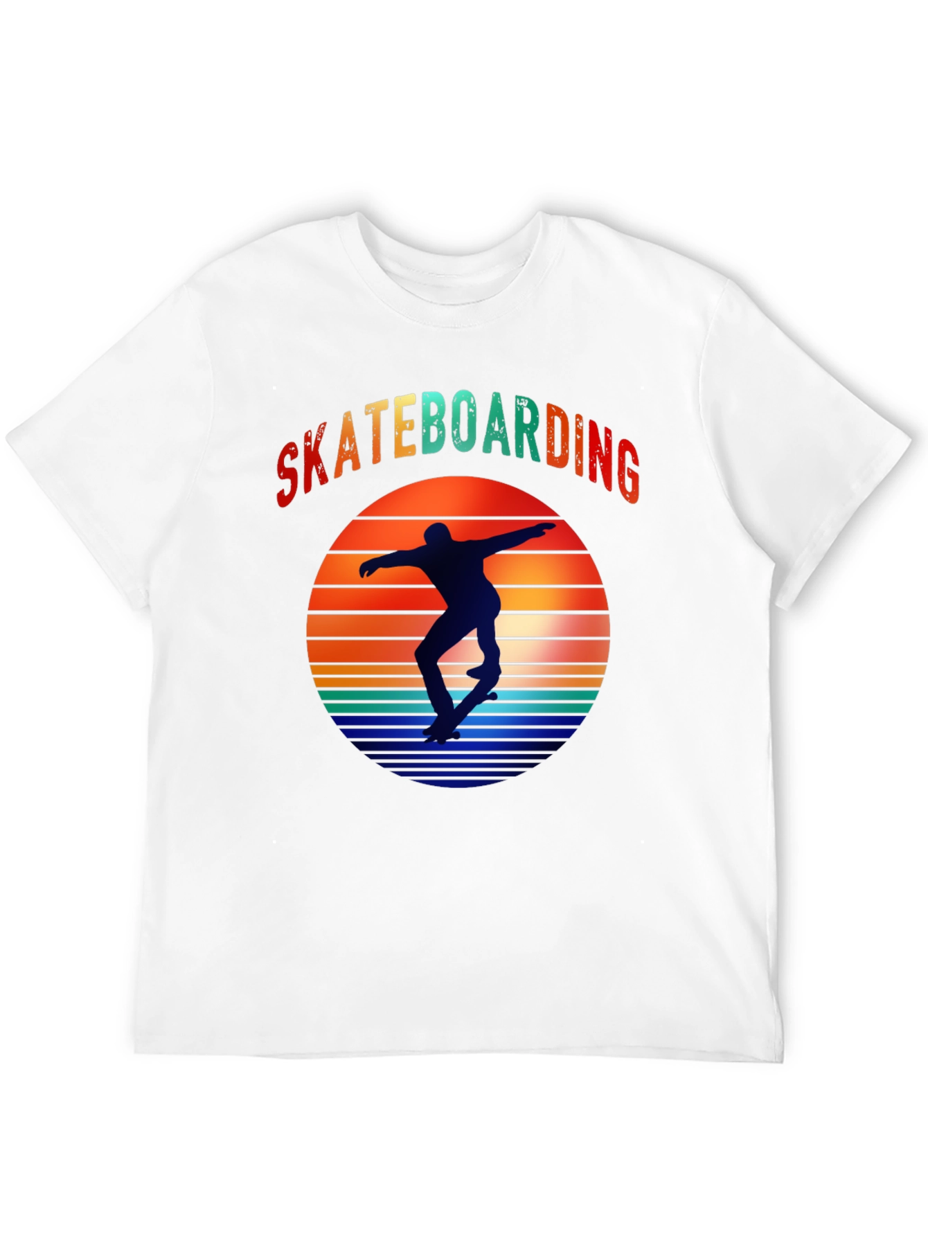 Skateboarding Sunset Graphic Tee - Retro Style