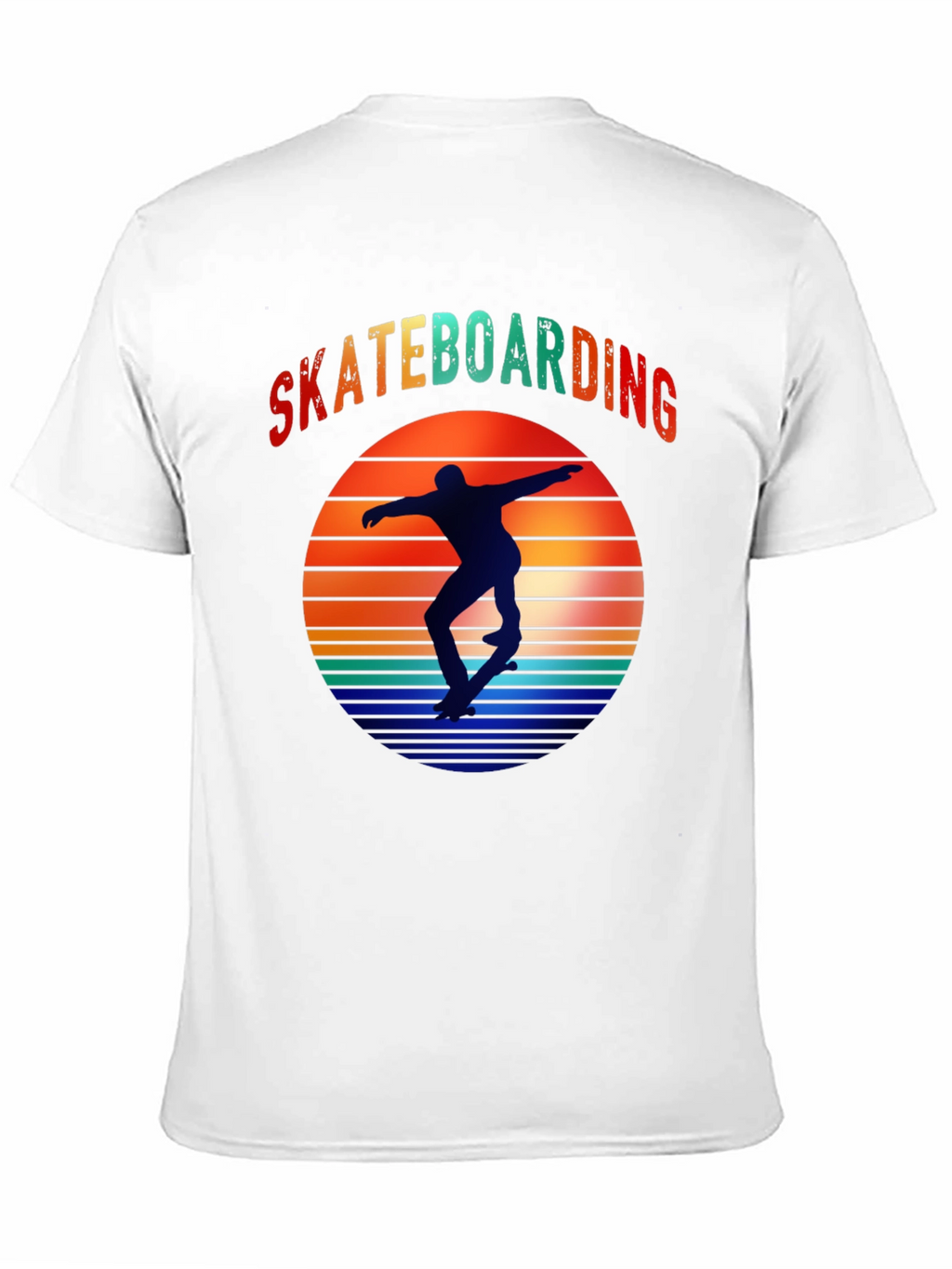 Skateboarding Sunset Graphic Tee - Retro Style