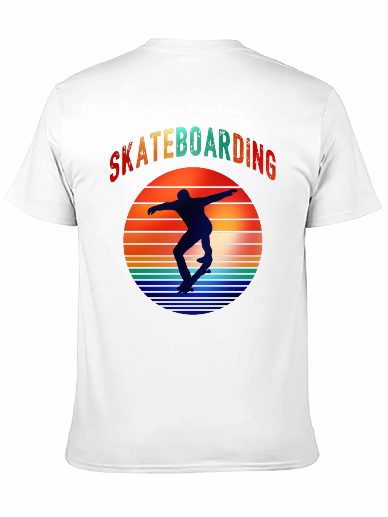 Skateboarding Sunset Graphic Tee - Retro Style