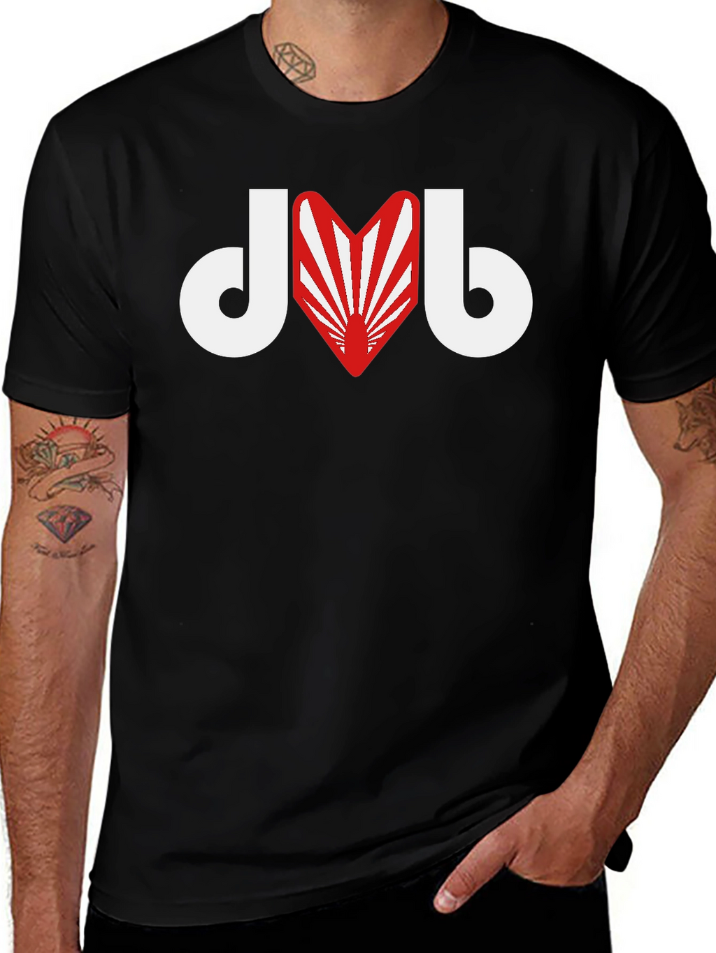 JMB Graphic Tee - Black Cotton Blend Casual Shirt