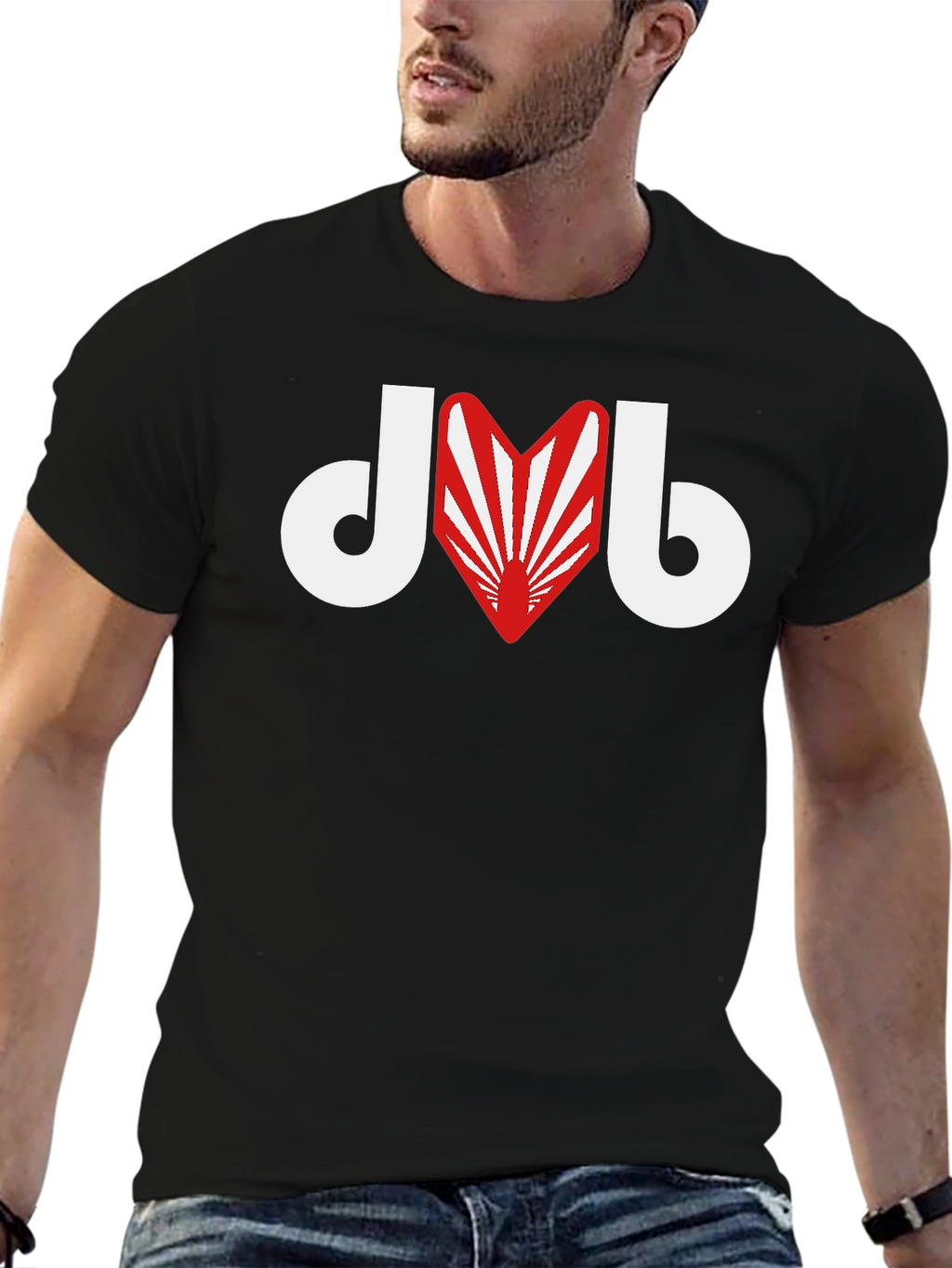 JMB Graphic Tee - Black Cotton Blend Casual Shirt