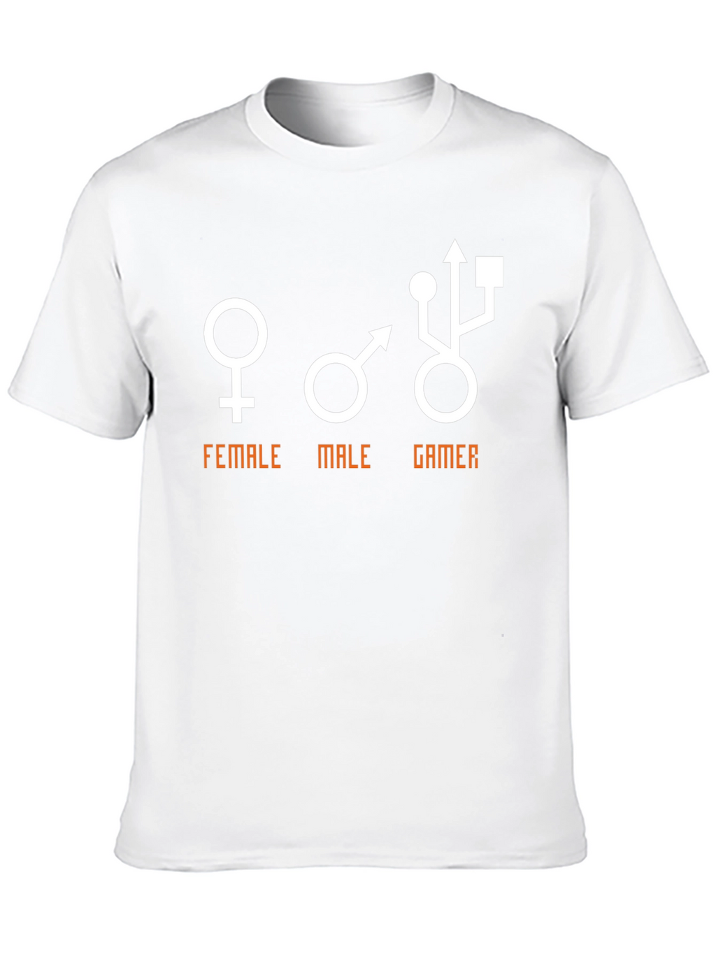 Funny Gamer T-Shirt: Female Male Gamer USB