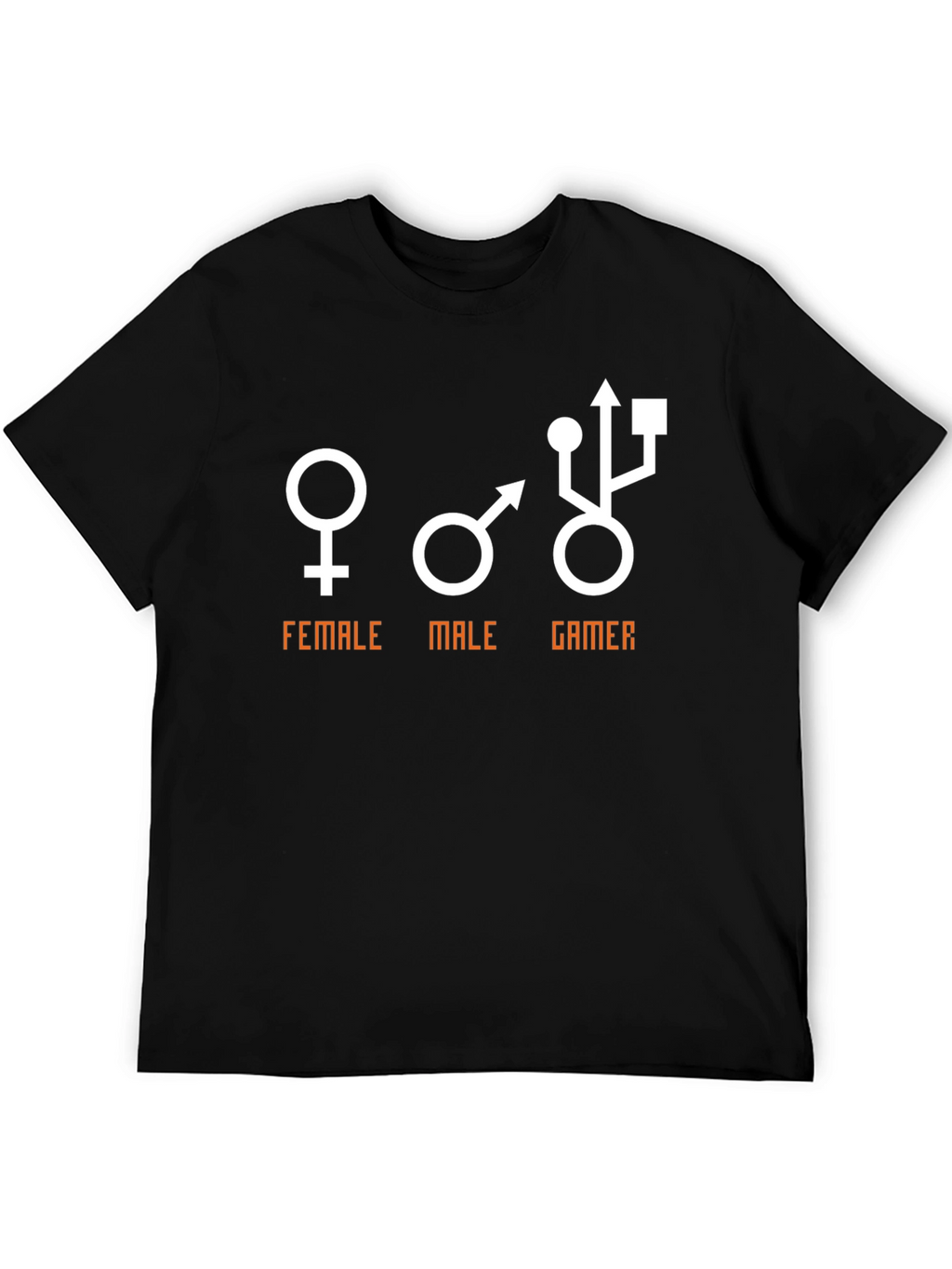 Funny Gamer T-Shirt: Female Male Gamer USB