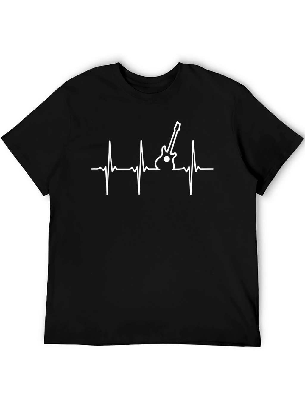 Guitar Heartbeat Graphic T-Shirt - Music Lover Tee