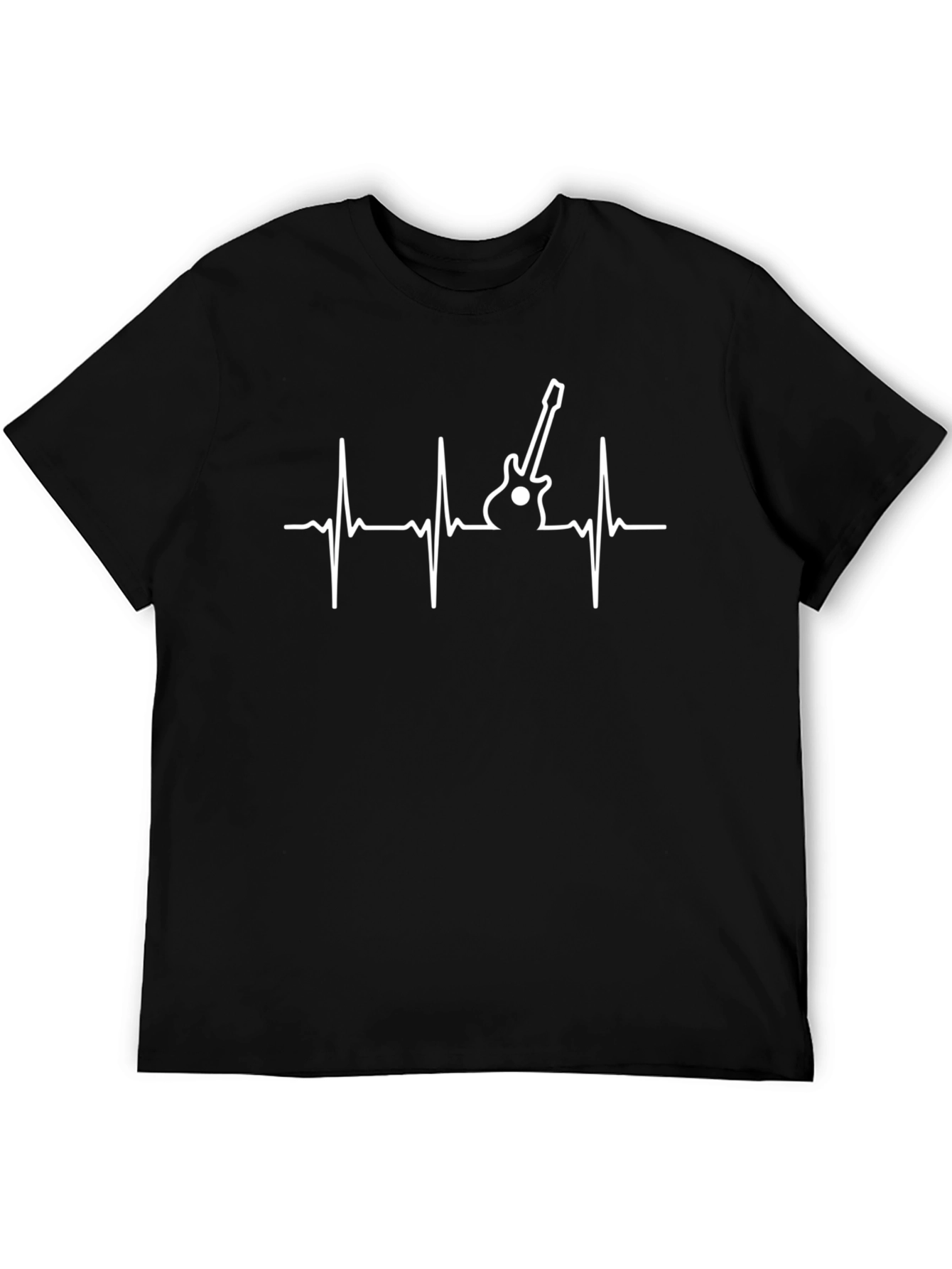 Guitar Heartbeat Graphic T-Shirt - Music Lover Tee