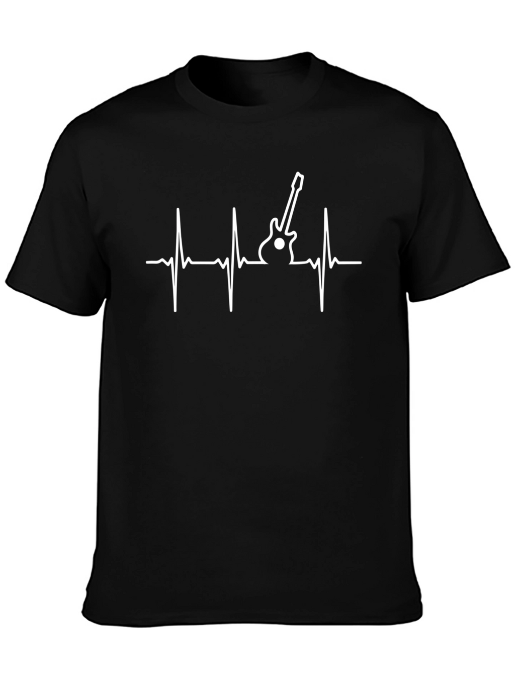 Guitar Heartbeat Graphic T-Shirt - Music Lover Tee