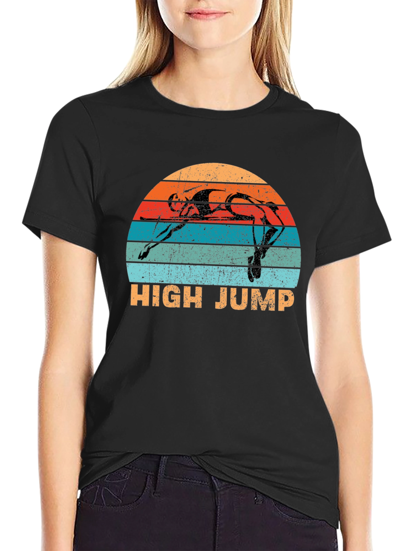 High Jump Retro Sunset Graphic Tee - Sport Shirt