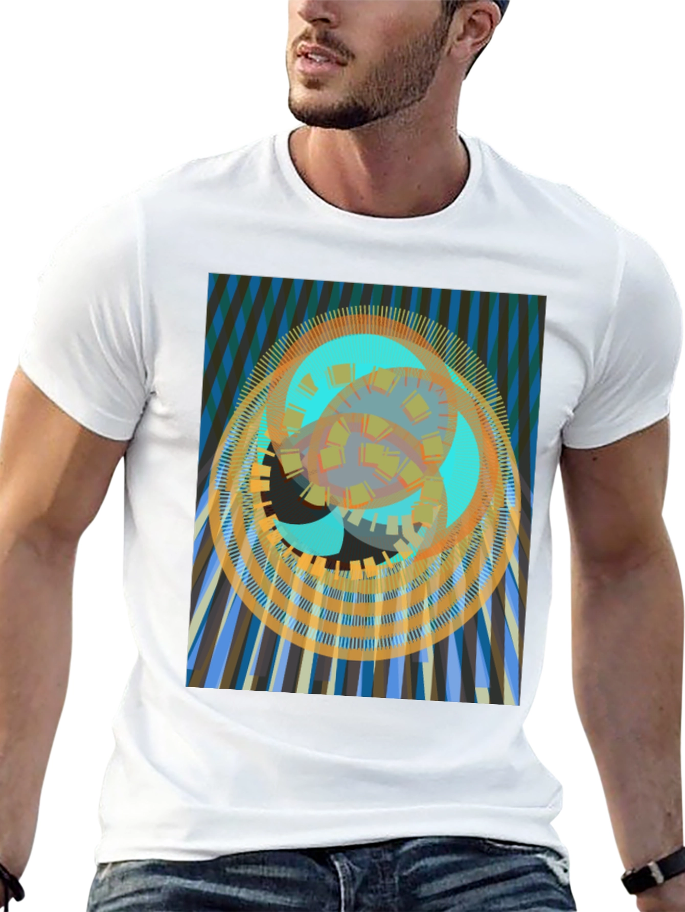 Abstract Geometric Print T-Shirt