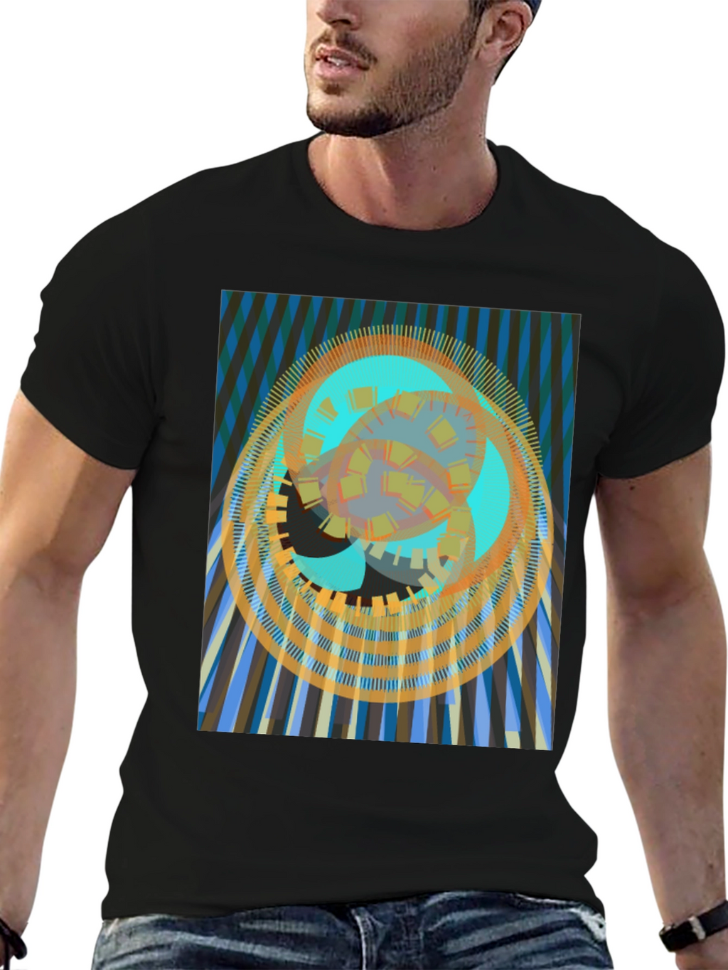 Abstract Geometric Print T-Shirt