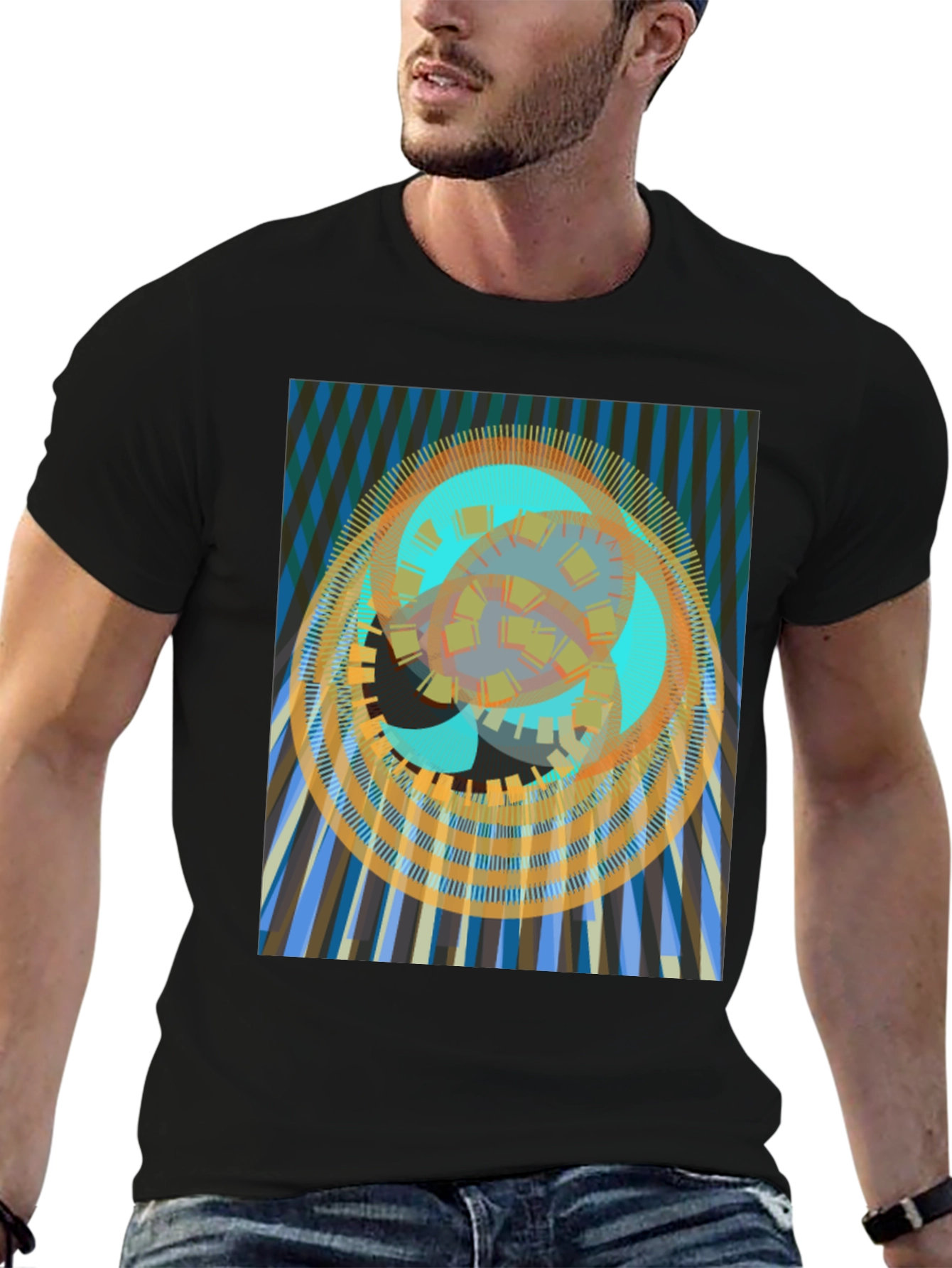 Abstract Geometric Print T-Shirt