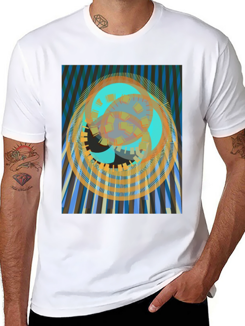 Abstract Geometric Print T-Shirt