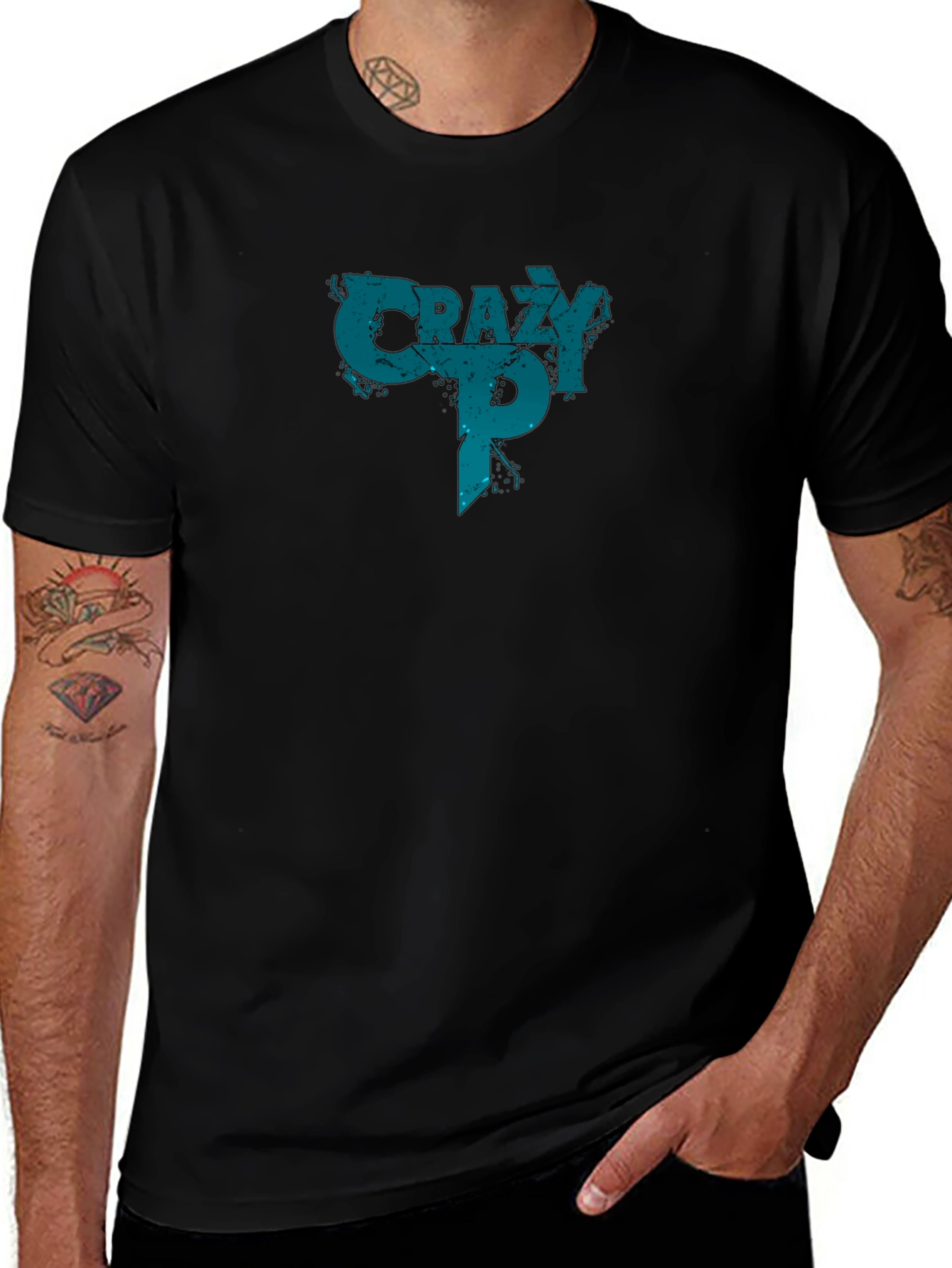 Crazy P Graphic T-Shirt - Black Cotton Tee