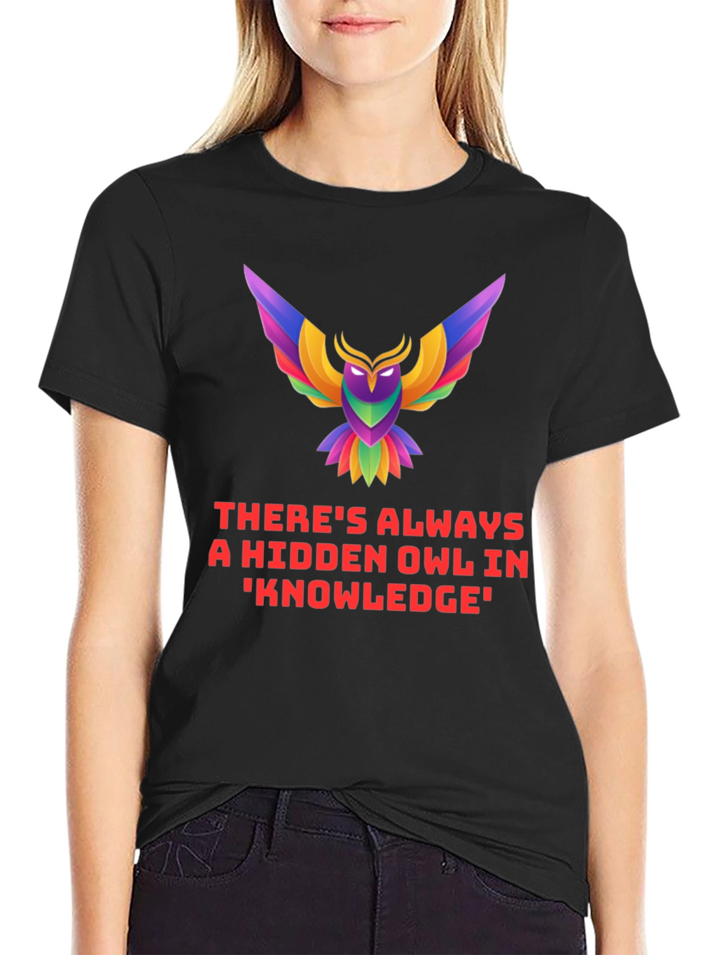 Hidden Owl Knowledge Tee - Unique Graphic T-Shirt