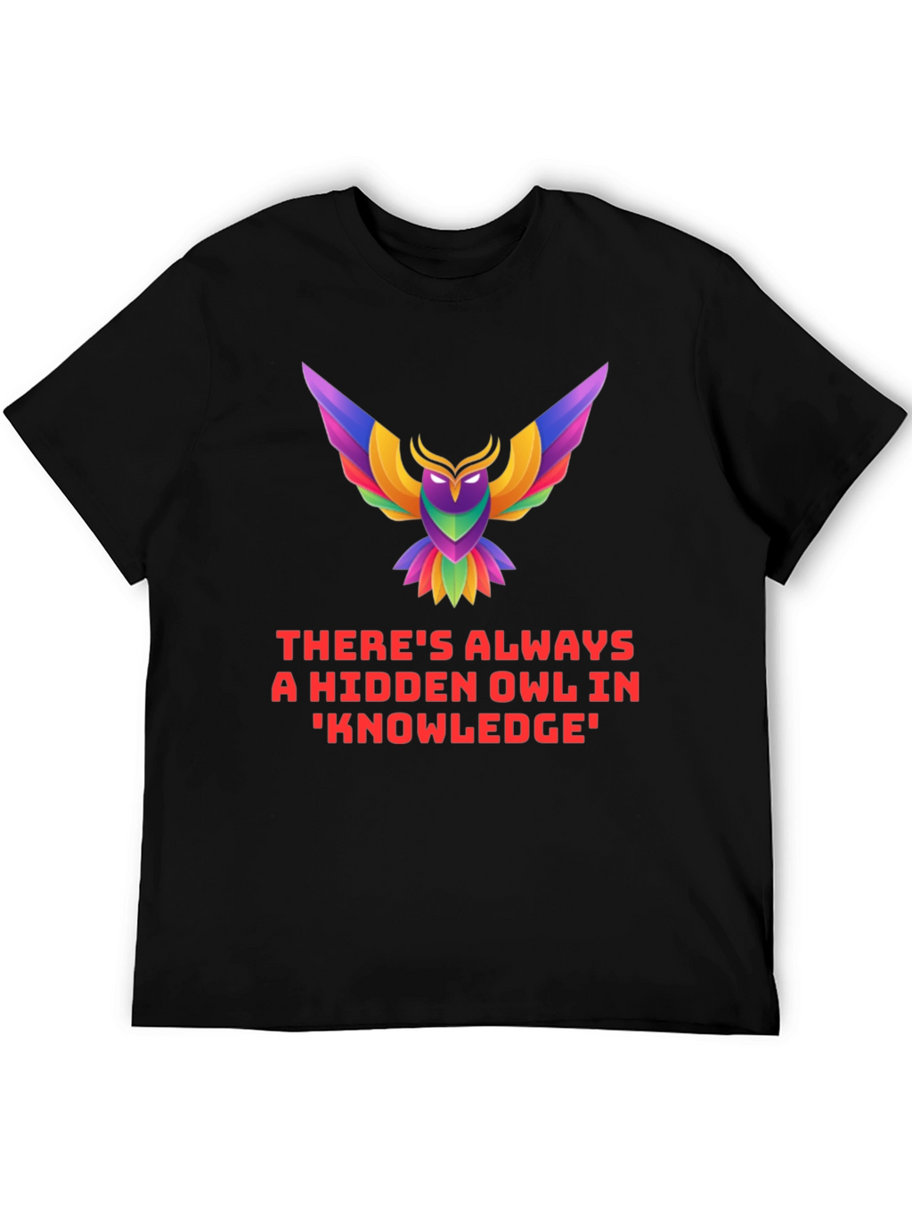 Hidden Owl Knowledge Tee - Unique Graphic T-Shirt