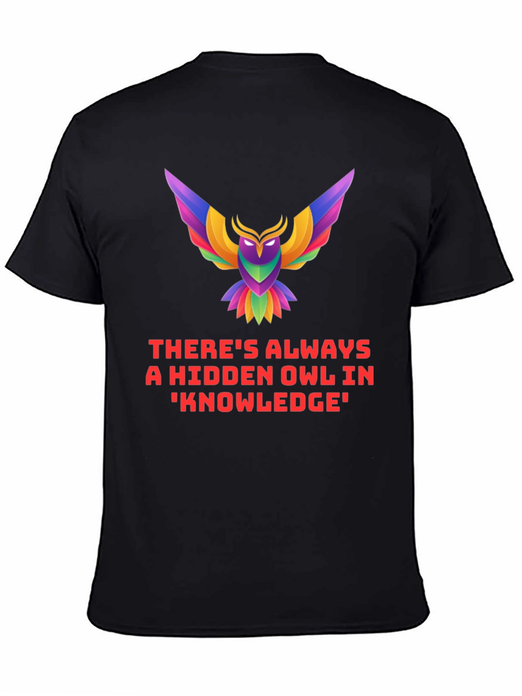 Hidden Owl Knowledge Tee - Unique Graphic T-Shirt