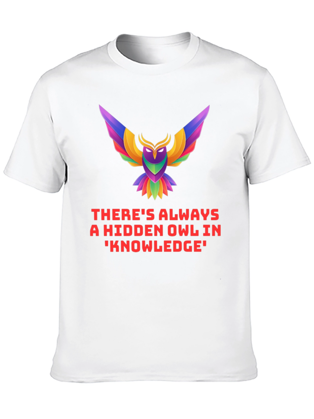 Hidden Owl Knowledge Tee - Unique Graphic T-Shirt