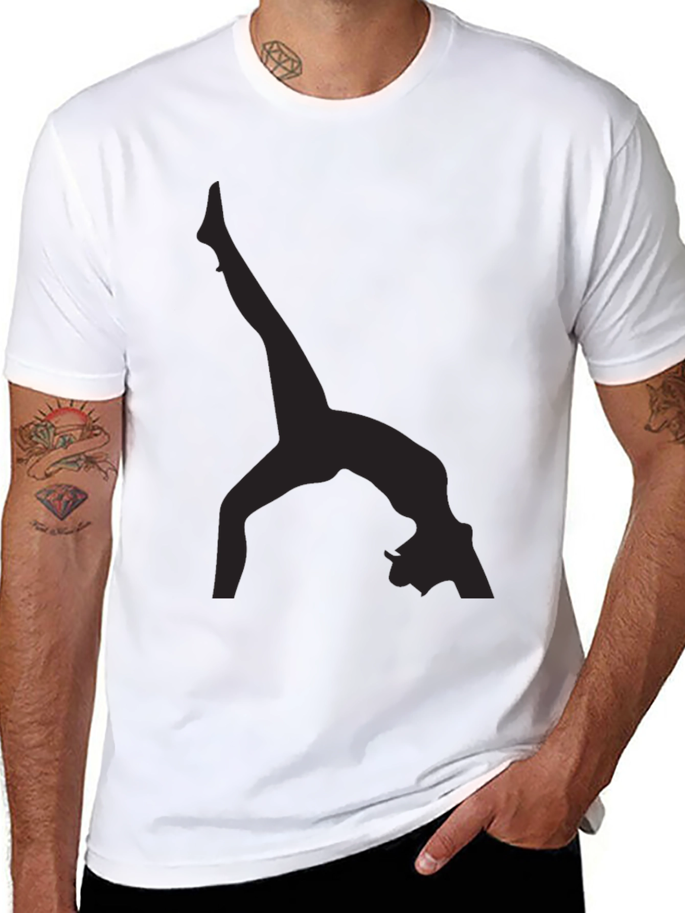 Yoga Silhouette Black T-Shirt