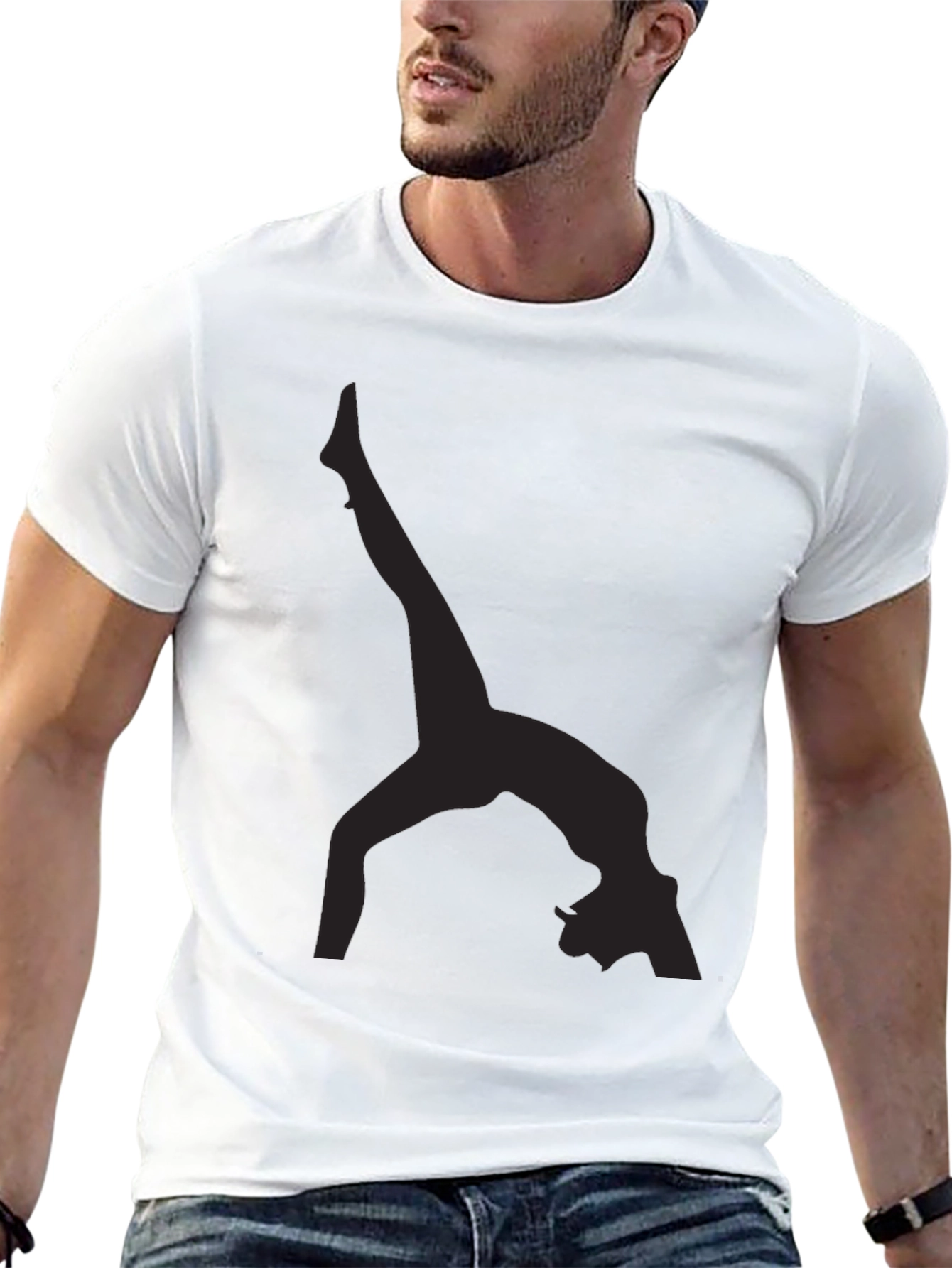 Yoga Silhouette Black T-Shirt