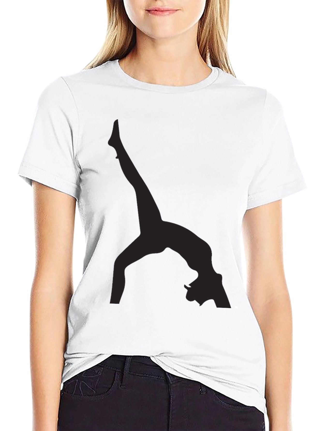 Yoga Silhouette Black T-Shirt