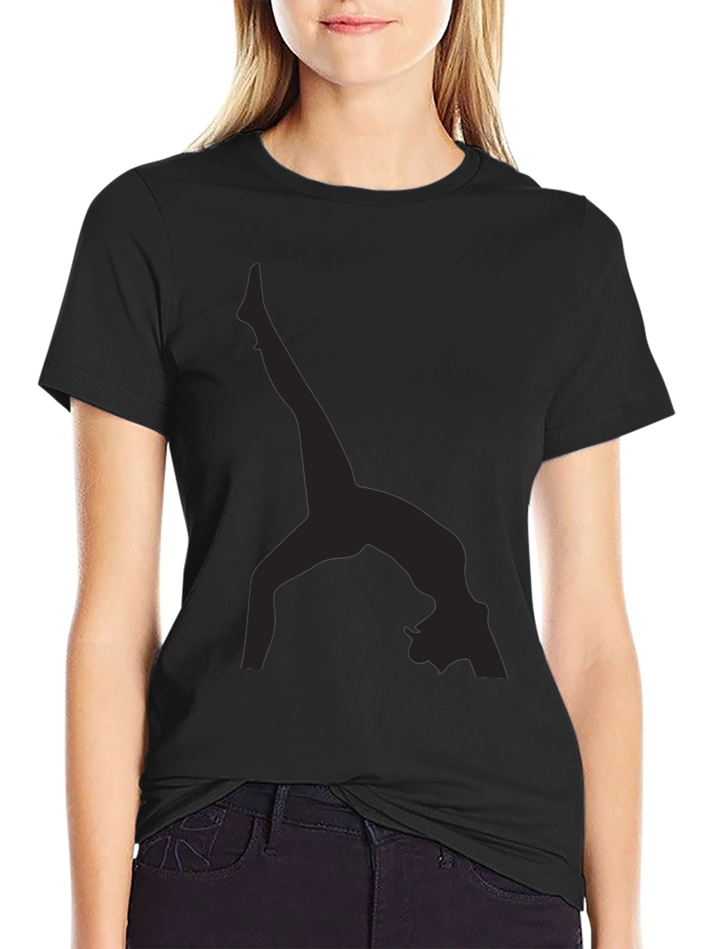 Yoga Silhouette Black T-Shirt