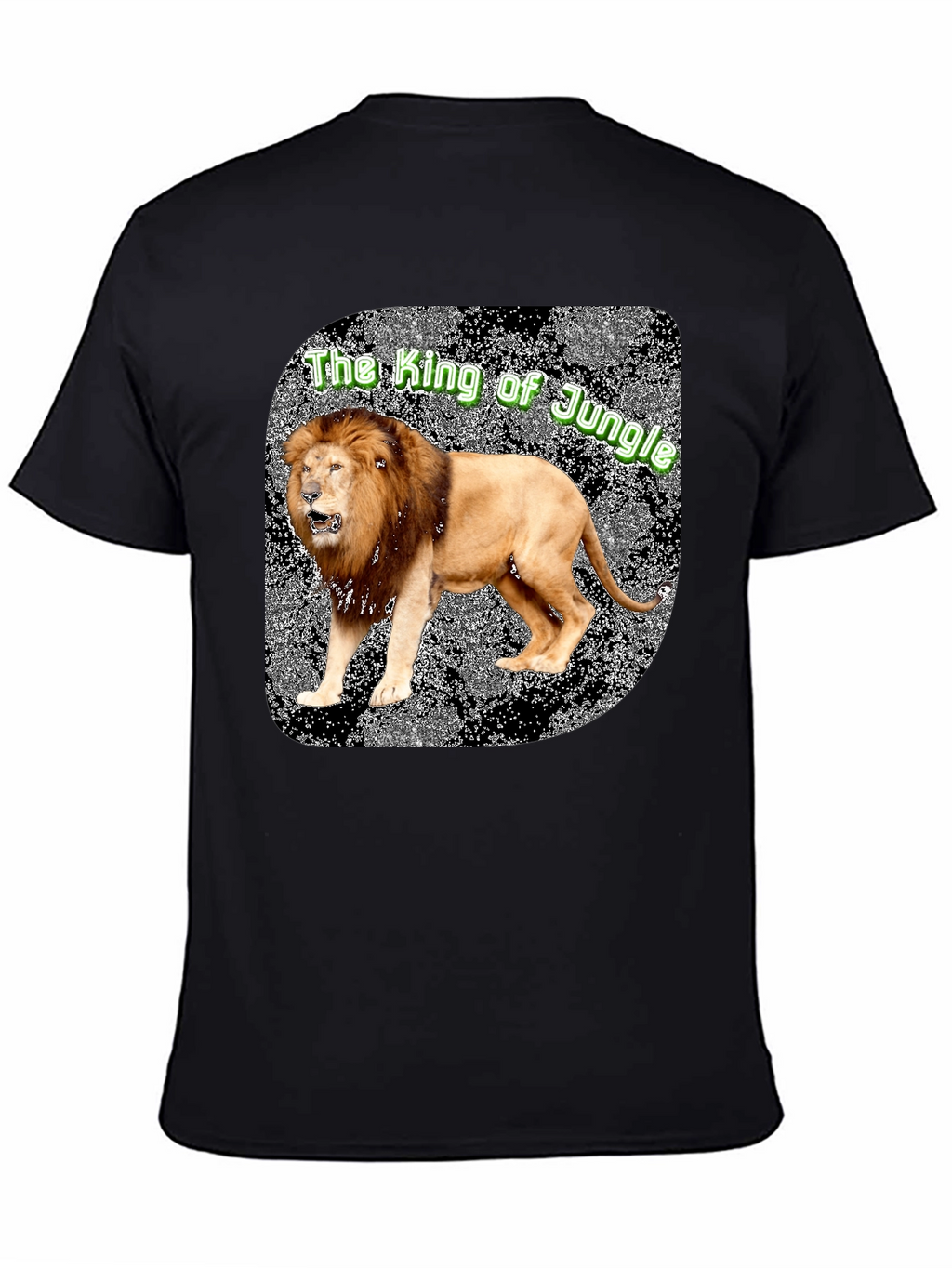 Lion King of the Jungle Graphic Tee - Black