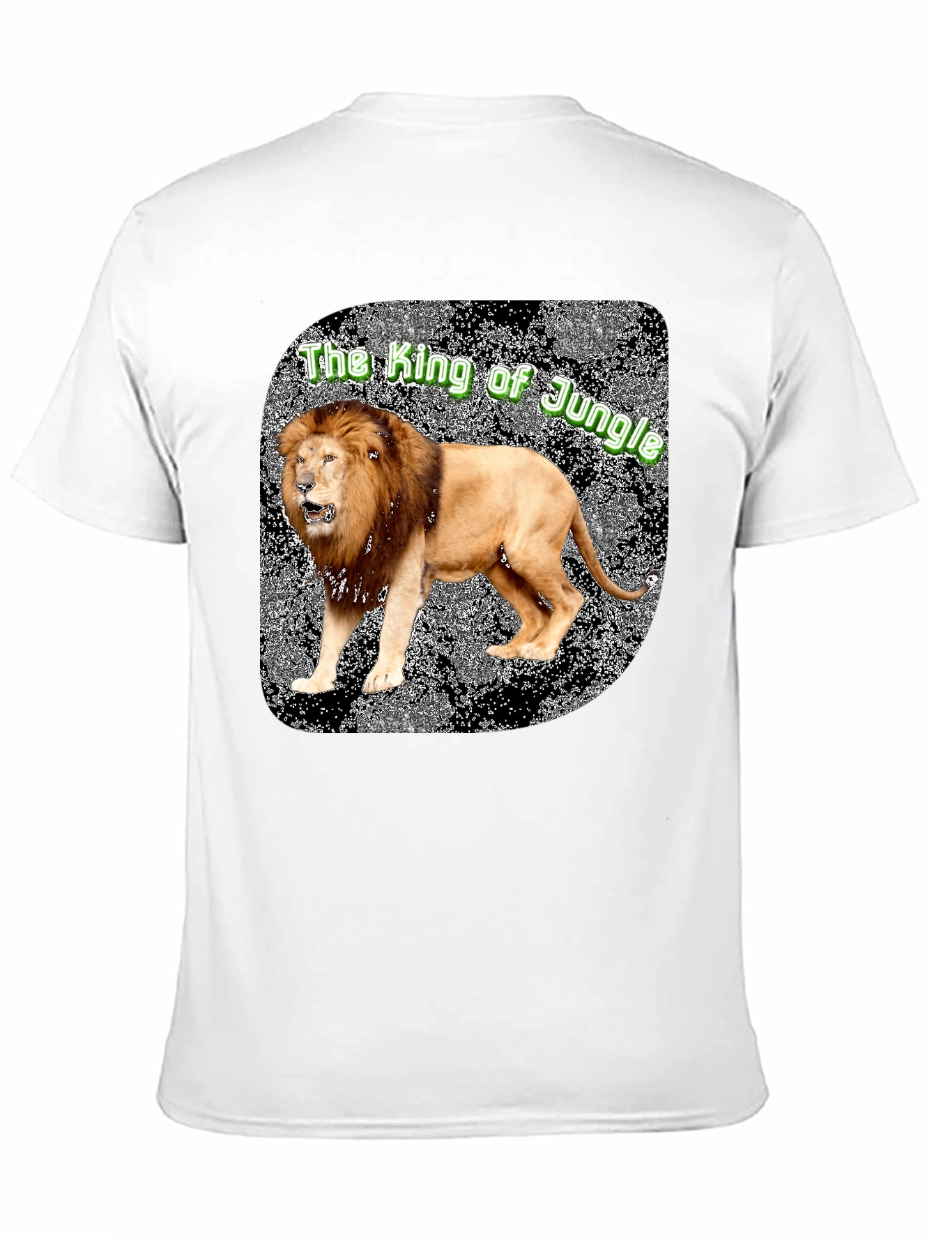Lion King of the Jungle Graphic Tee - Black