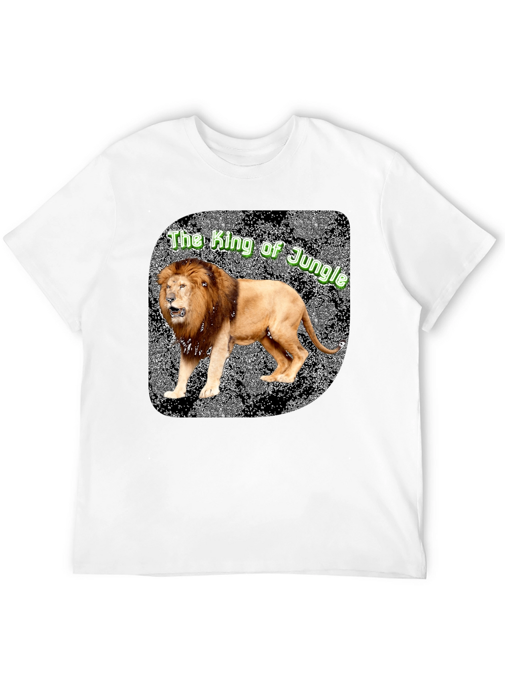 Lion King of the Jungle Graphic Tee - Black