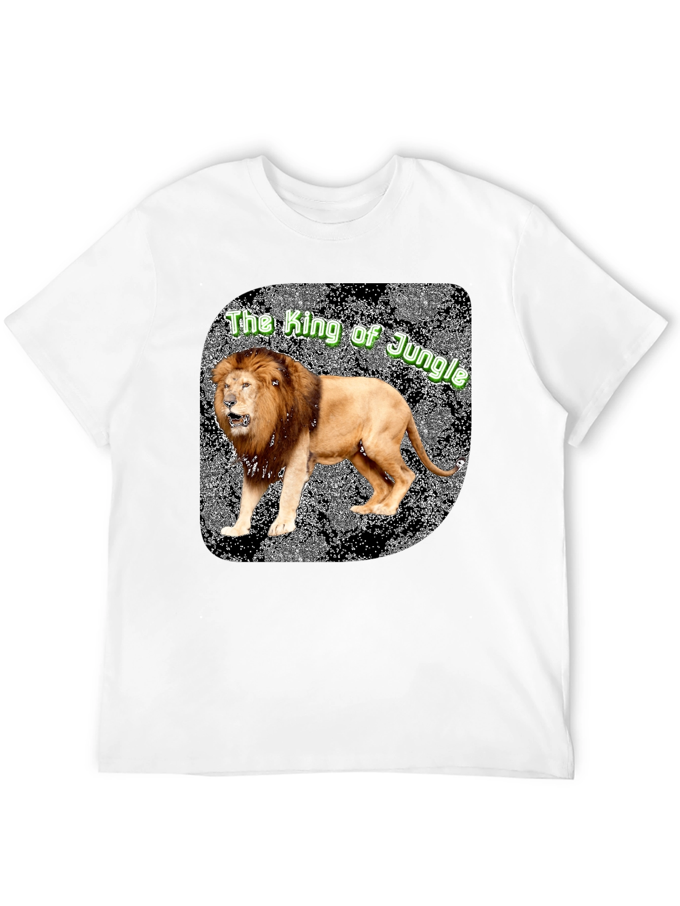 Lion King of the Jungle Graphic Tee - Black