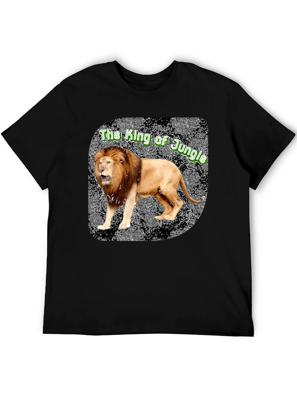 Lion King of the Jungle Graphic Tee - Black