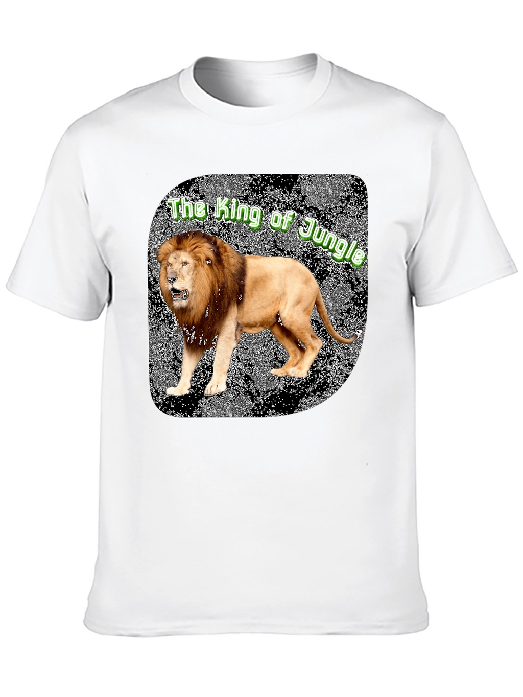 Lion King of the Jungle Graphic Tee - Black