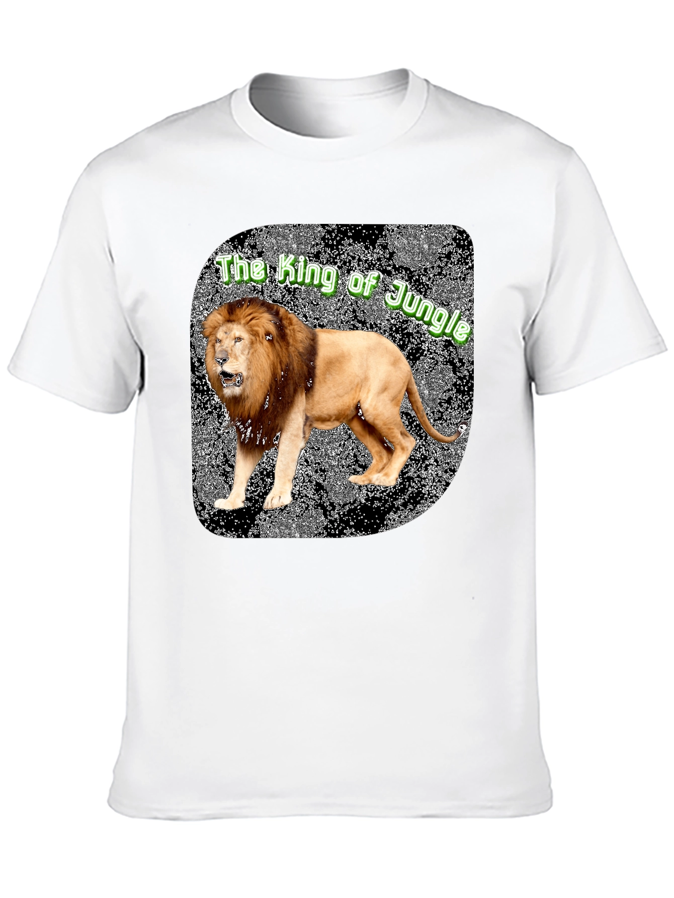 Lion King of the Jungle Graphic Tee - Black