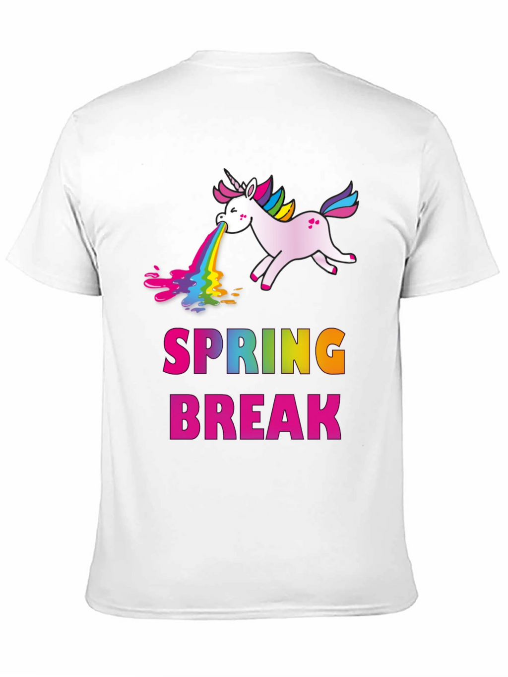 Spring Break Unicorn Puke Rainbow T-Shirt