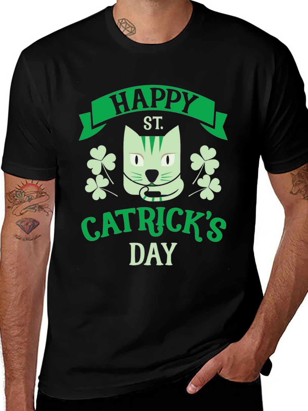 Happy Catricks Day Black T-Shirt