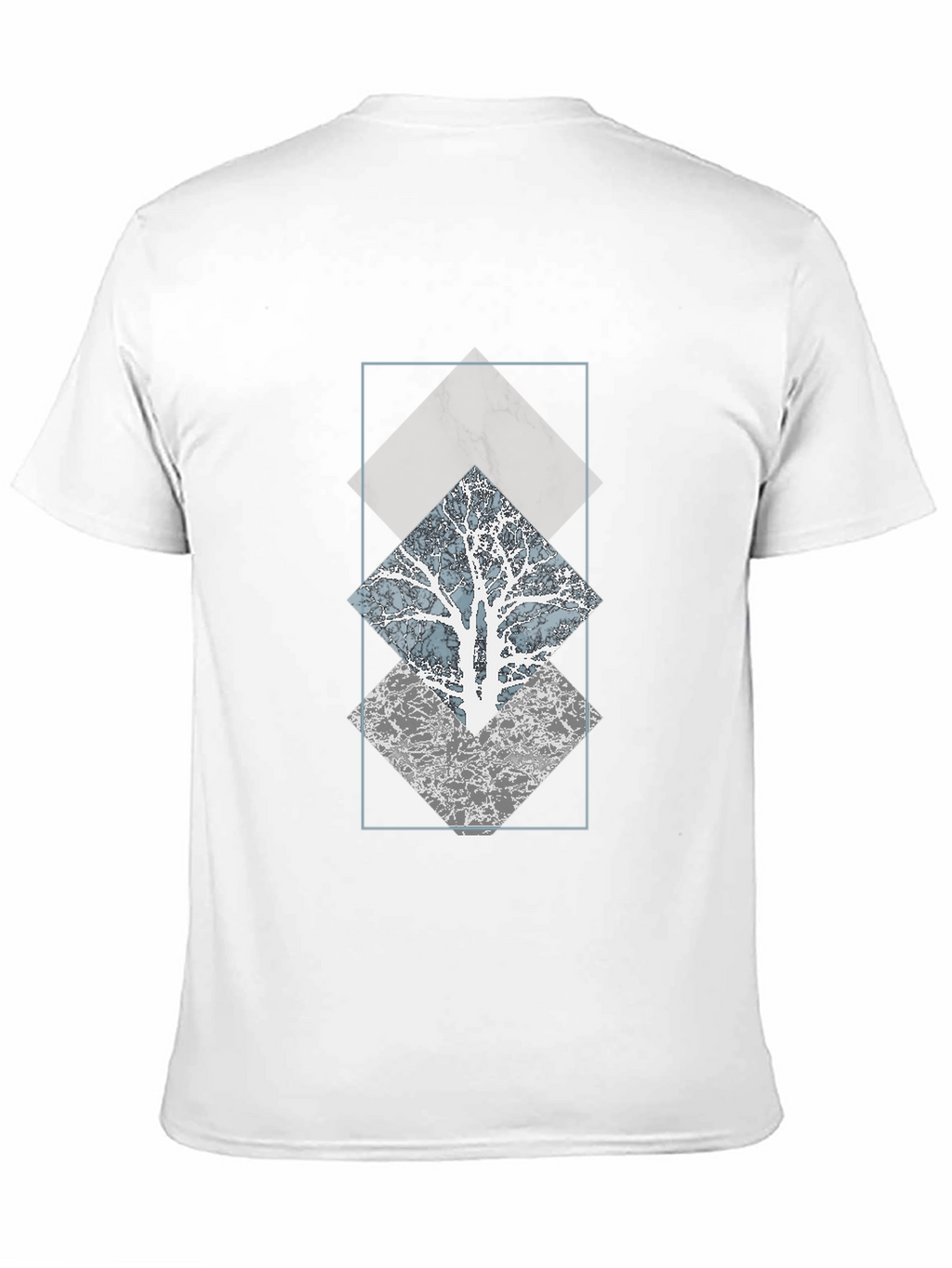 Geometric Tree Graphic Tee - Modern Style