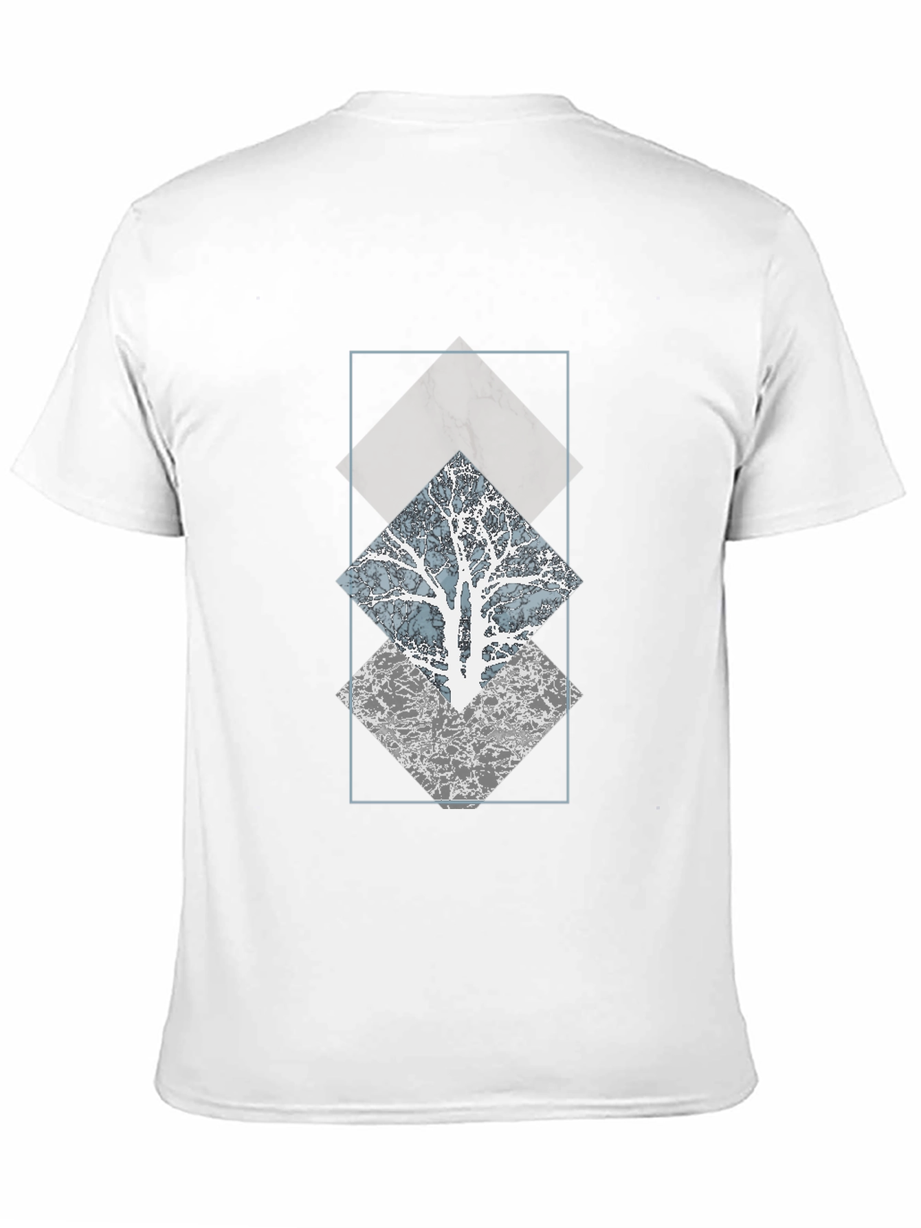 Geometric Tree Graphic Tee - Modern Style