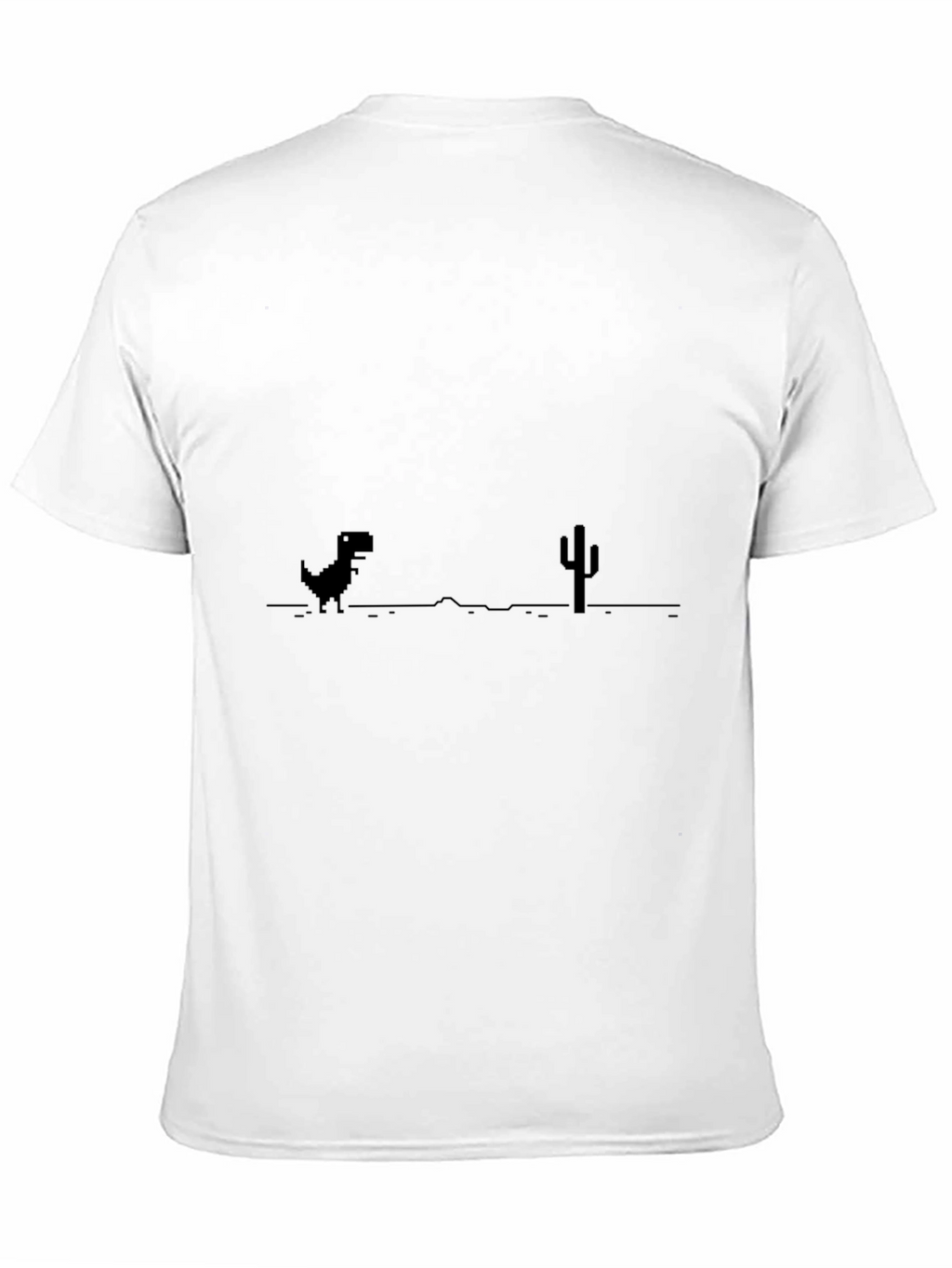 Retro Dino Game Black T-Shirt