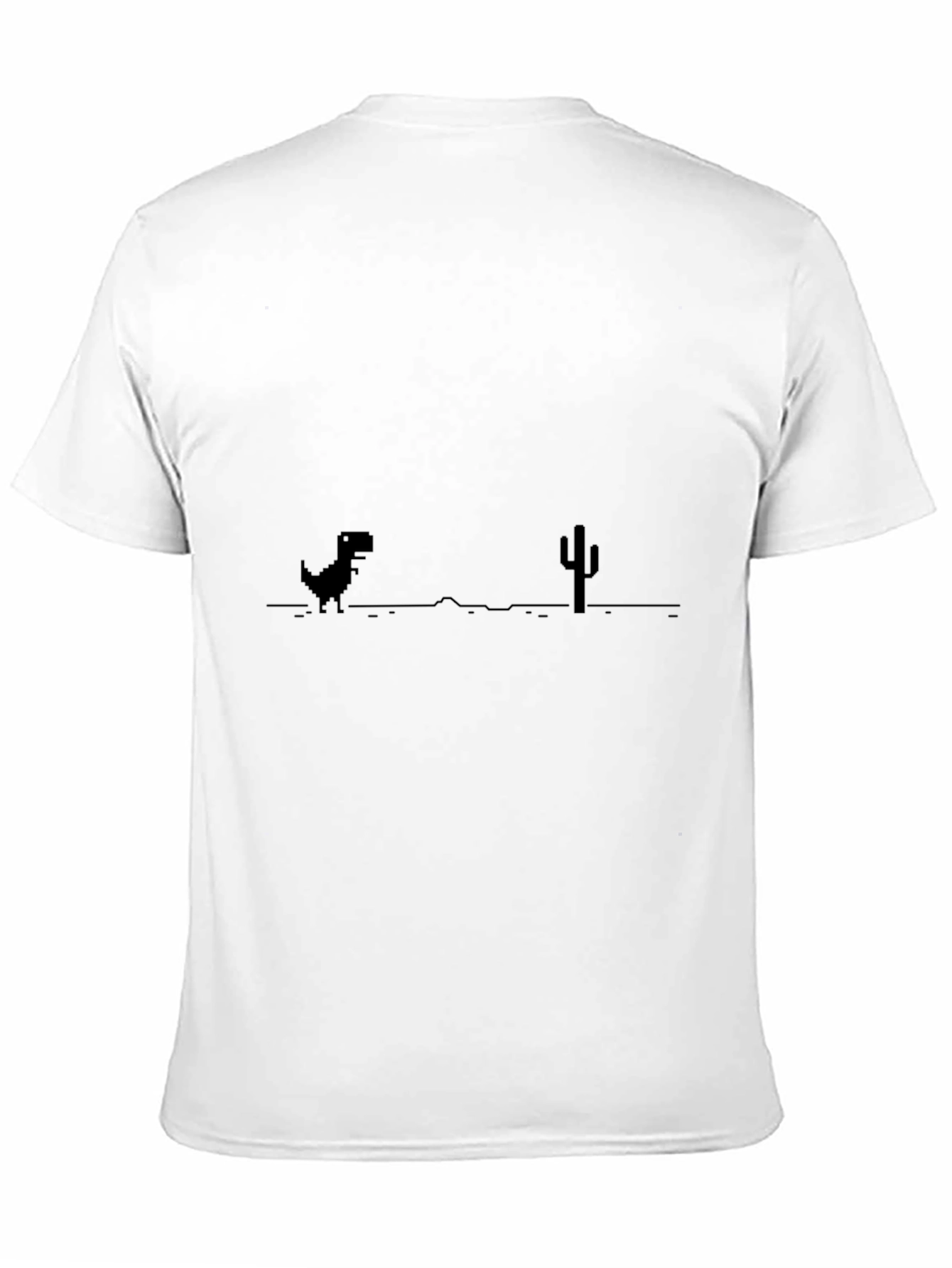 Retro Dino Game Black T-Shirt