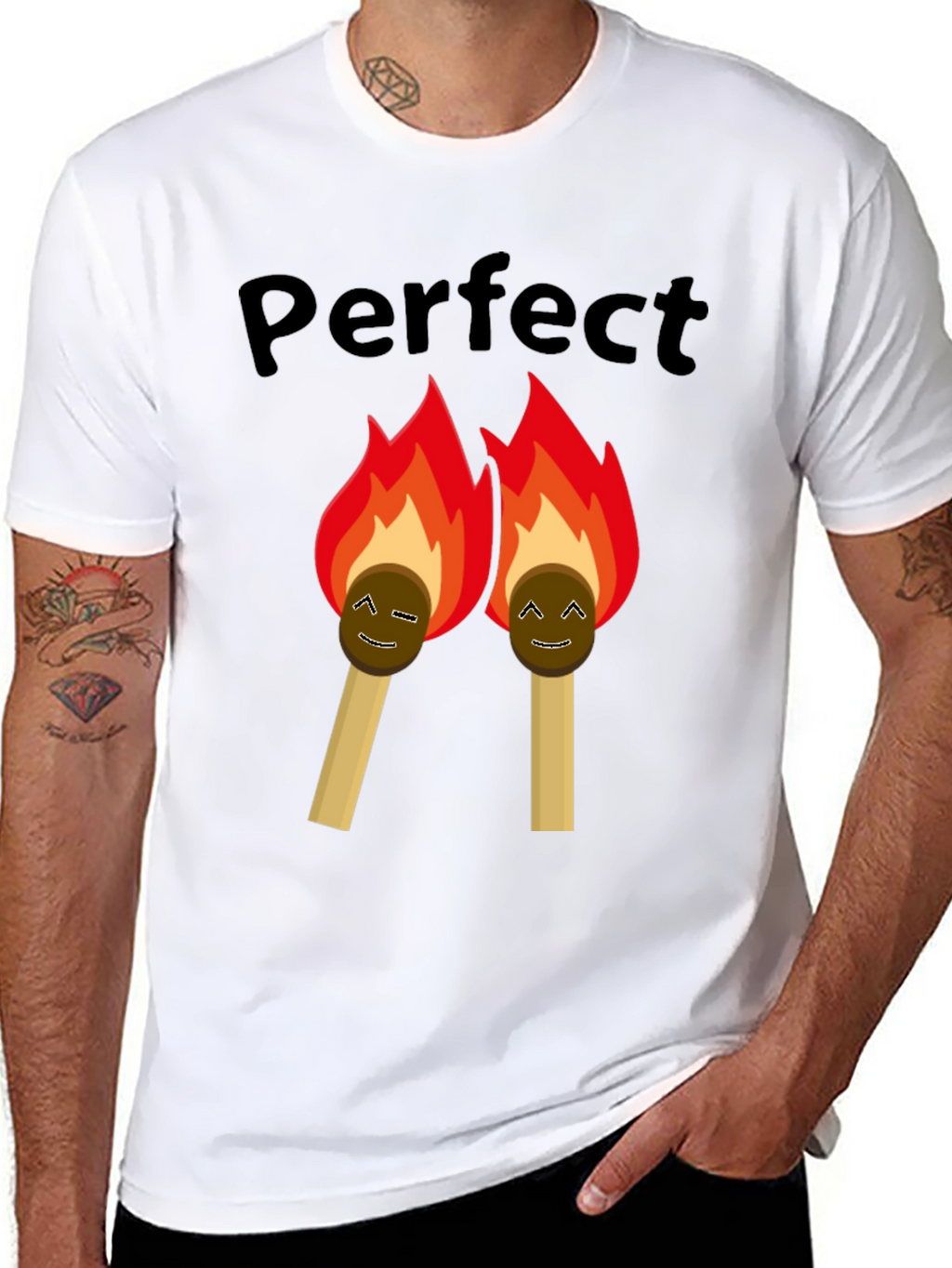 Perfect Match Graphic Tee - Black T-Shirt