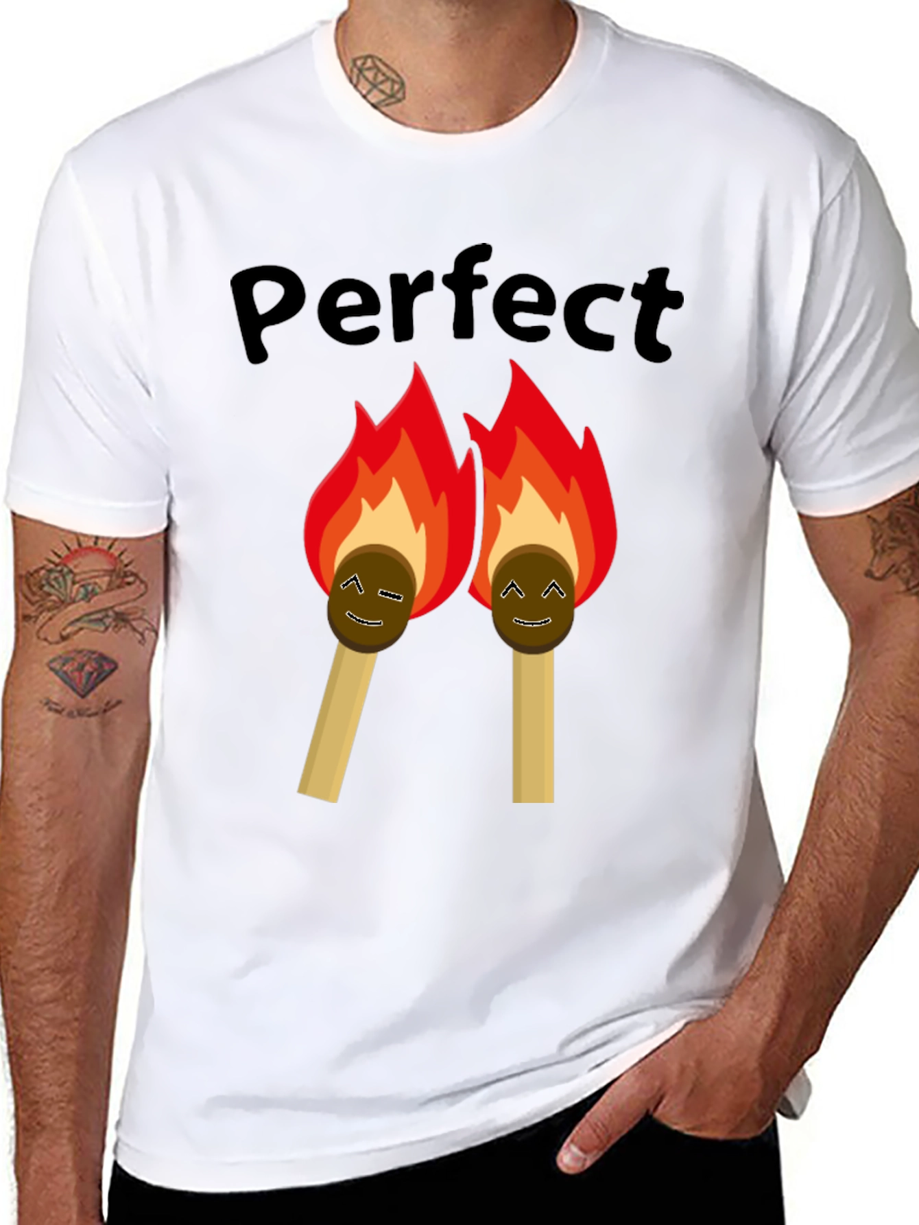 Perfect Match Graphic Tee - Black T-Shirt