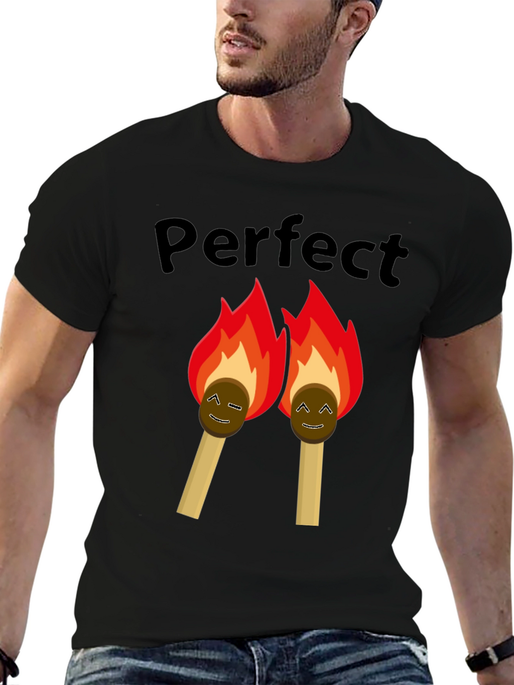 Perfect Match Graphic Tee - Black T-Shirt
