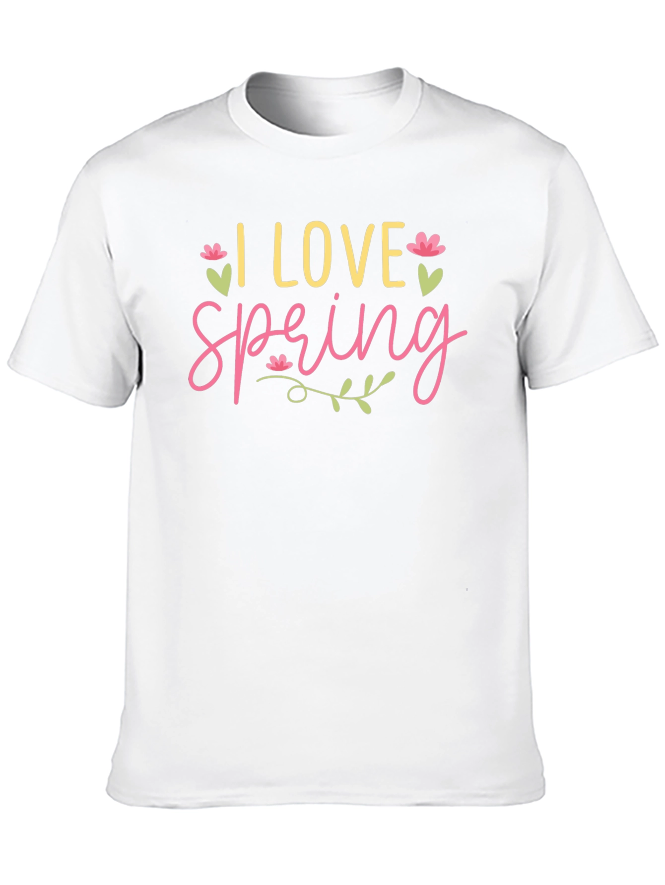 I Love Spring Graphic Tee - Black
