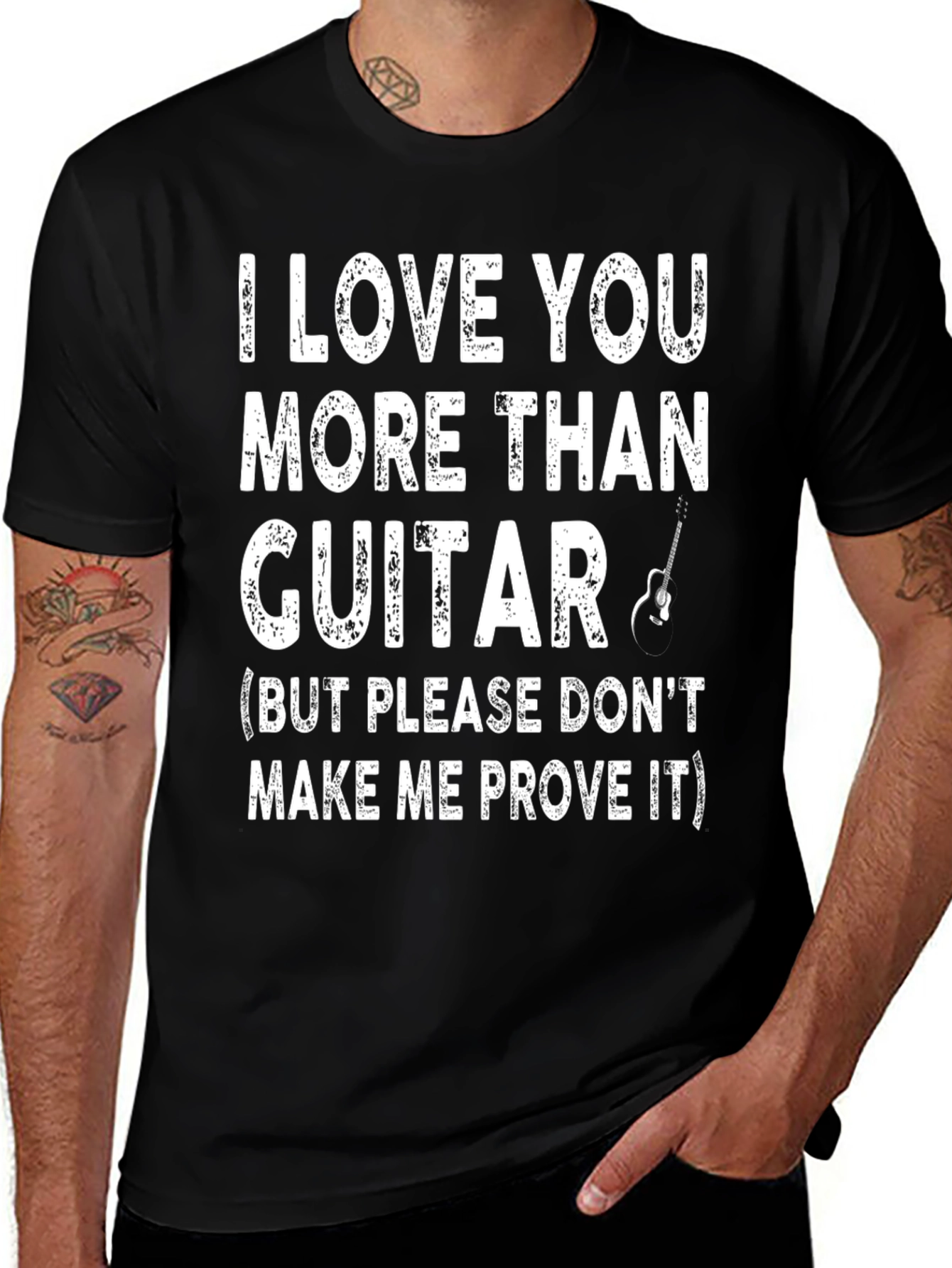 I Love You More Than Guitar Graphic Tee