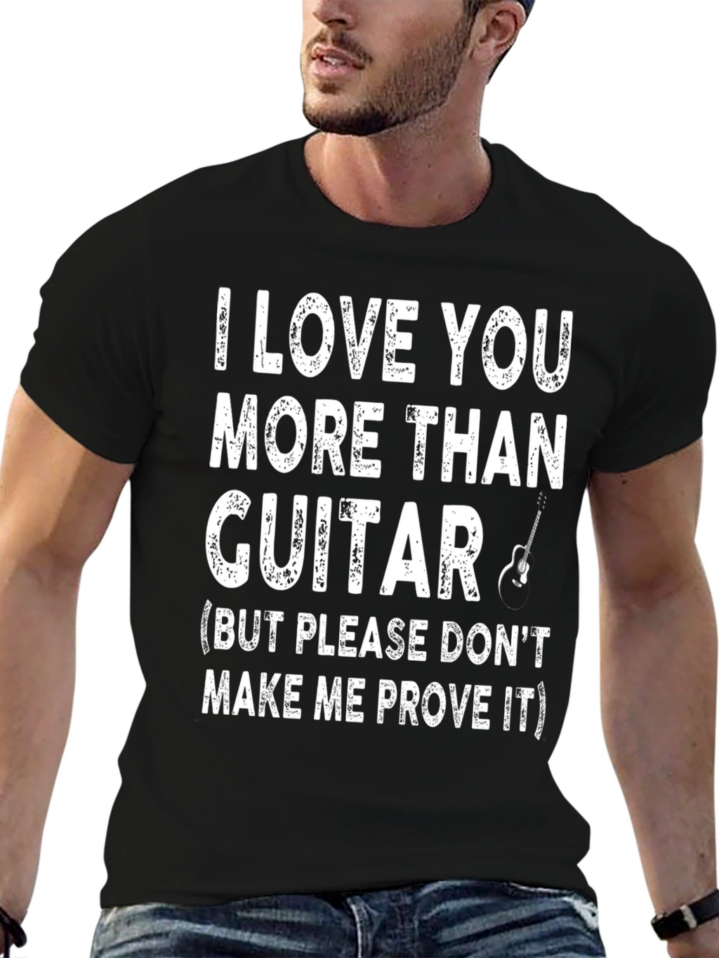 I Love You More Than Guitar Graphic Tee