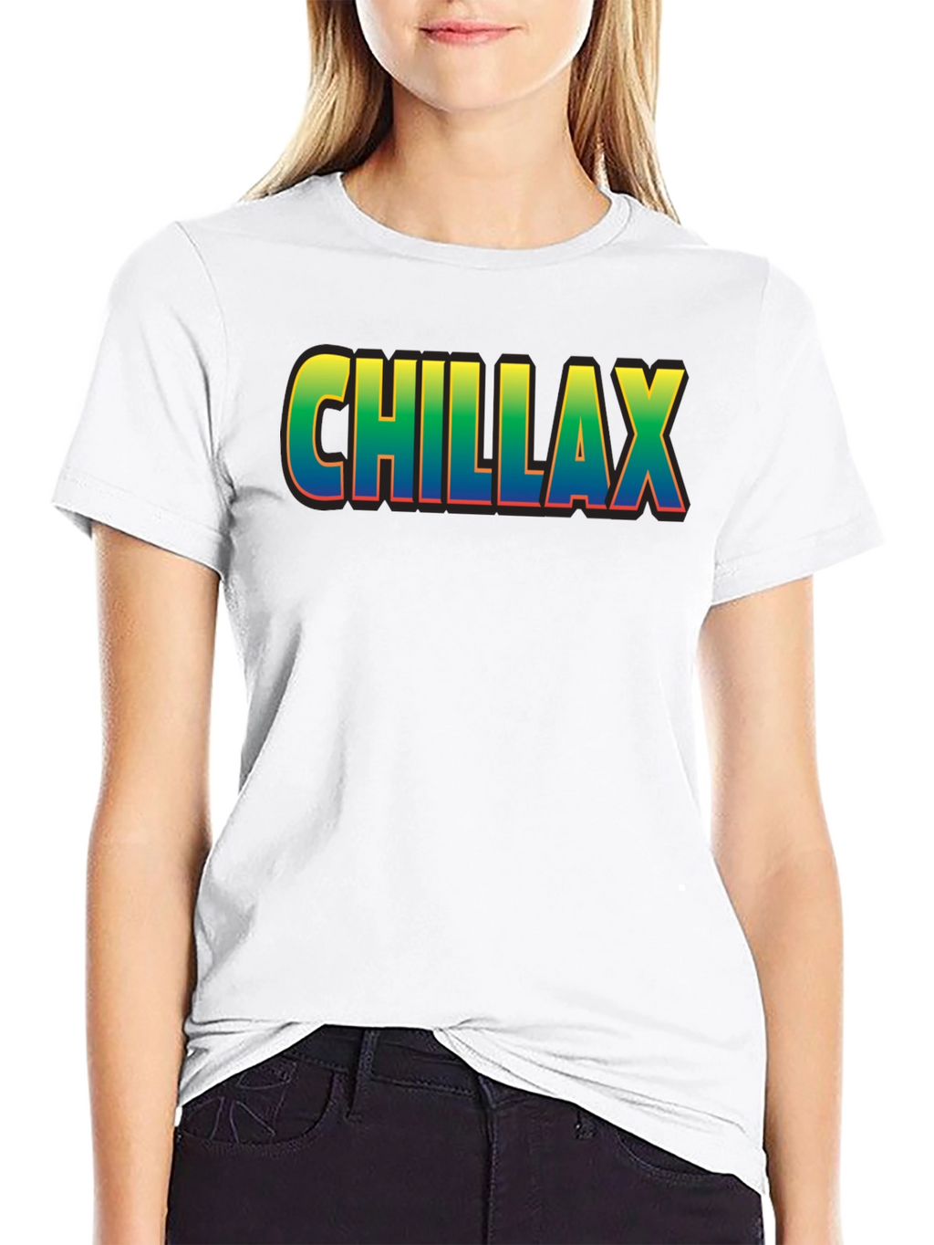 Chillax Graphic Print Crew Neck T-Shirt