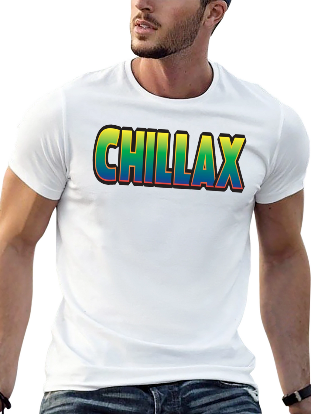 Chillax Graphic Print Crew Neck T-Shirt