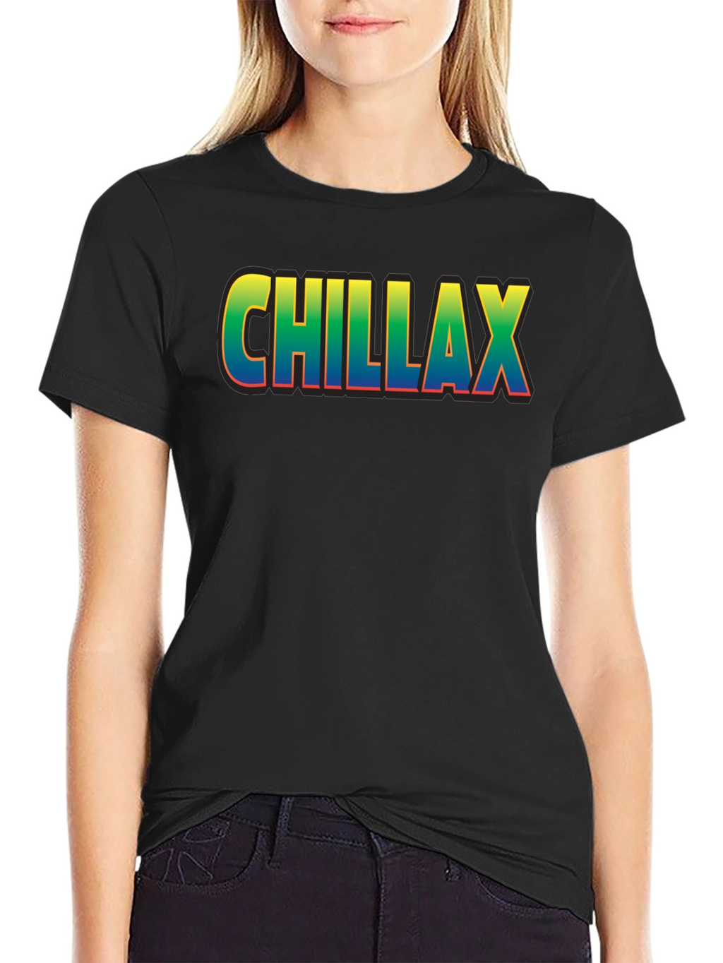 Chillax Graphic Print Crew Neck T-Shirt