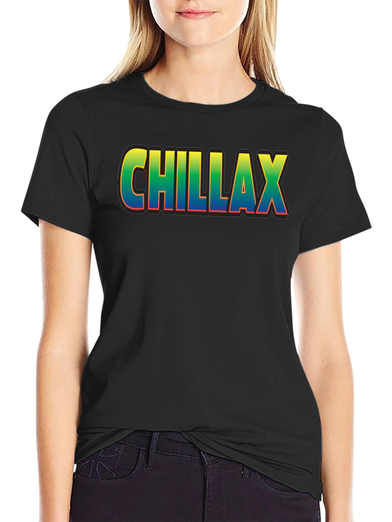 Chillax Graphic Print Crew Neck T-Shirt