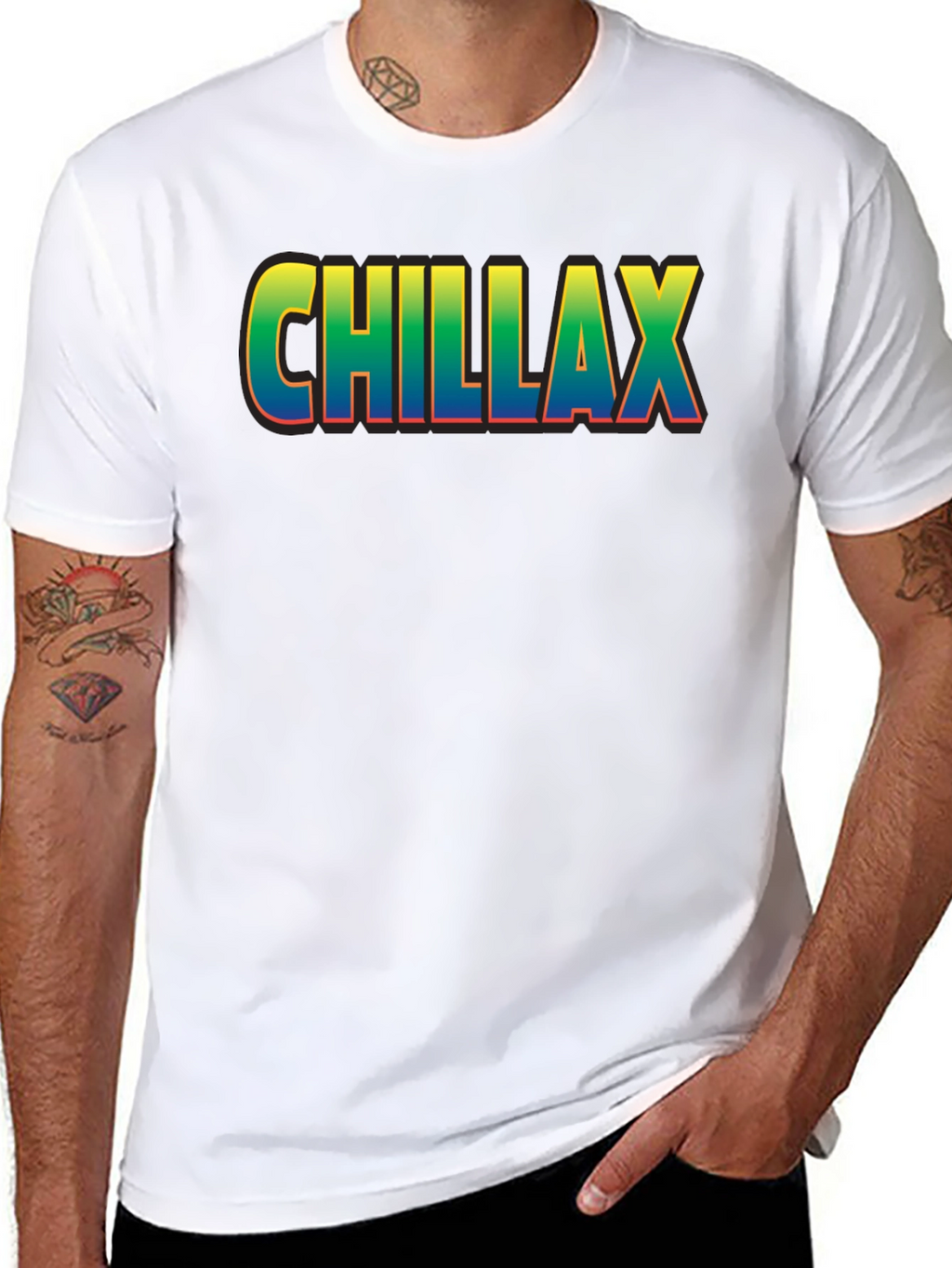 Chillax Graphic Print Crew Neck T-Shirt