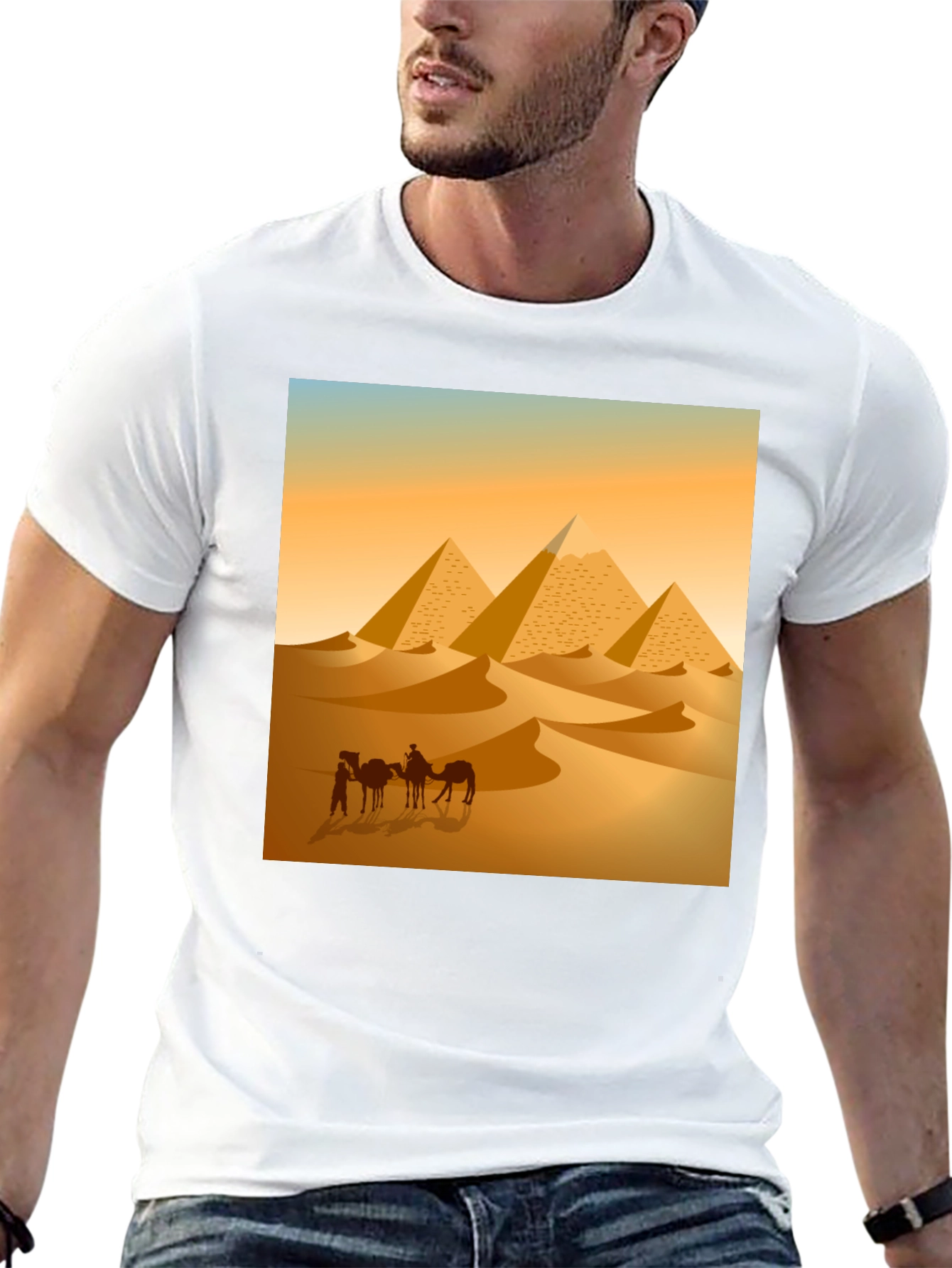Egyptian Pyramid Desert Graphic Tee