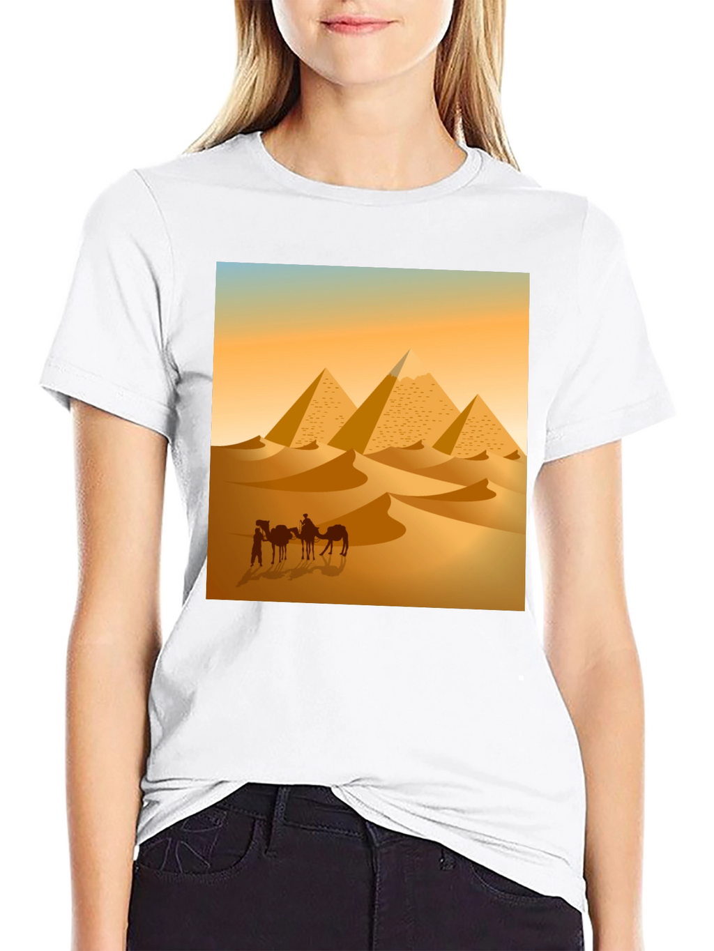 Egyptian Pyramid Desert Graphic Tee